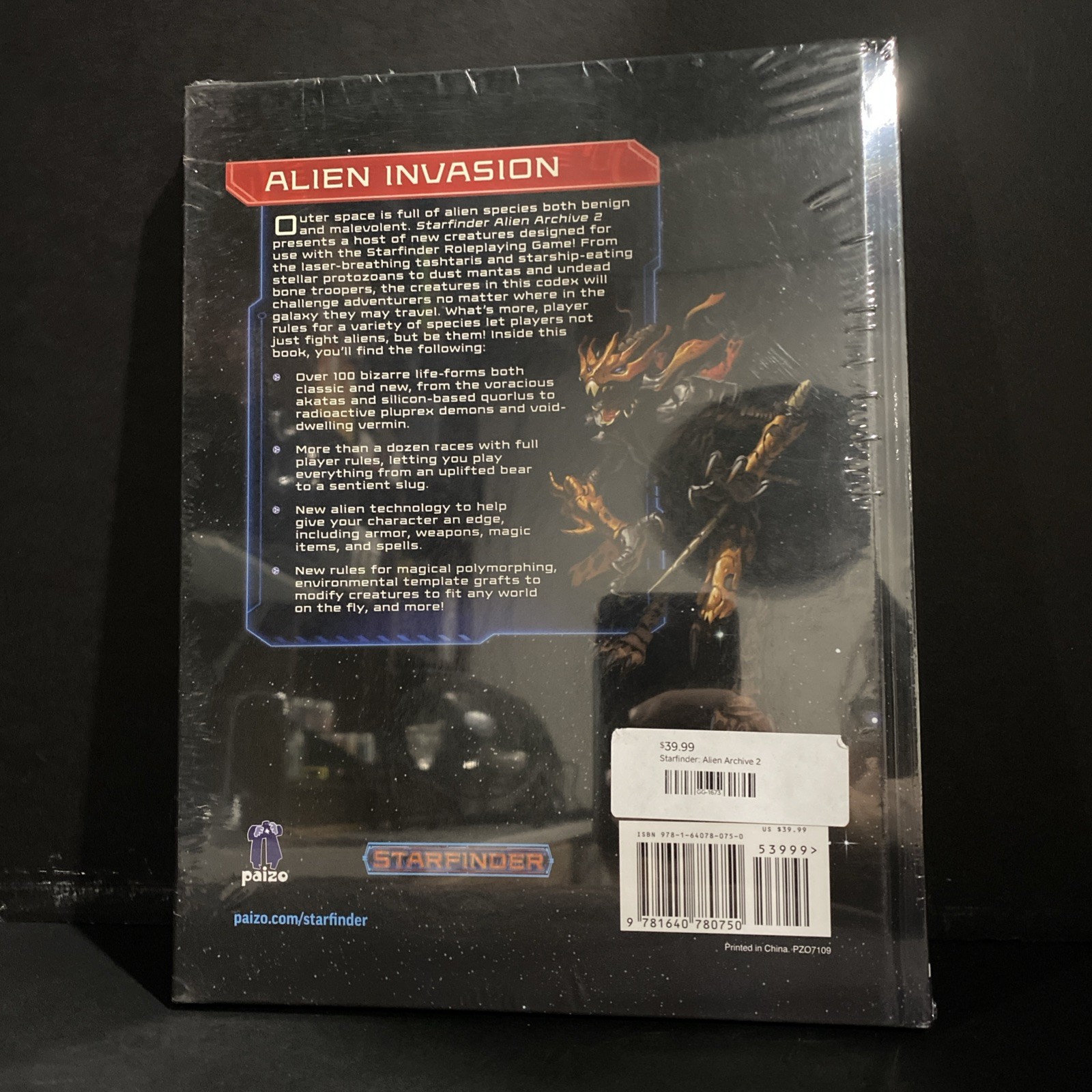 Starfinder Roleplaying Game : Alien Archive 2 by Paizo Staff (2018, Hardcover)