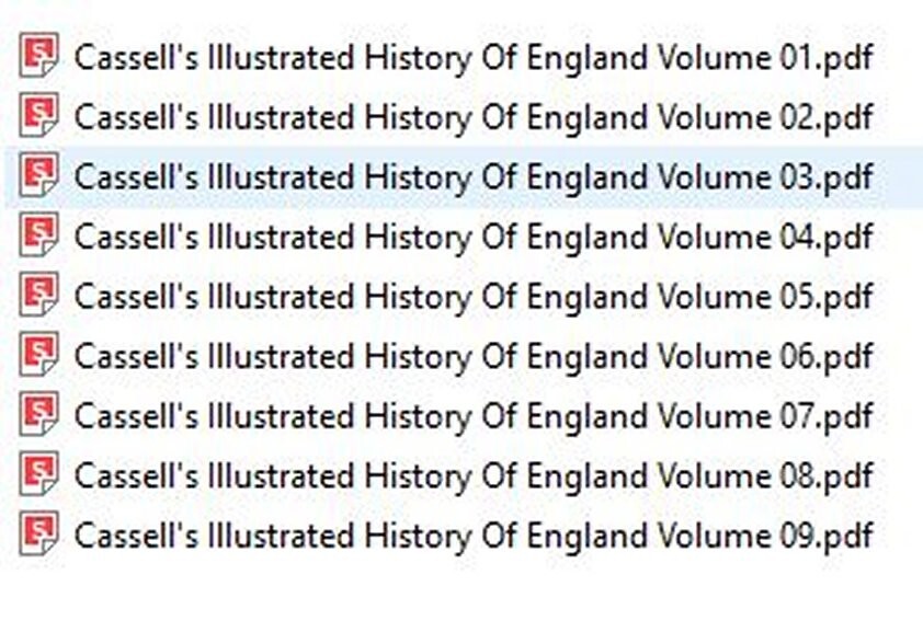 CASSELL’S ILLUSTRATED HISTORY OF ENGLAND 9 Historic Volumes On USB Flash Drive