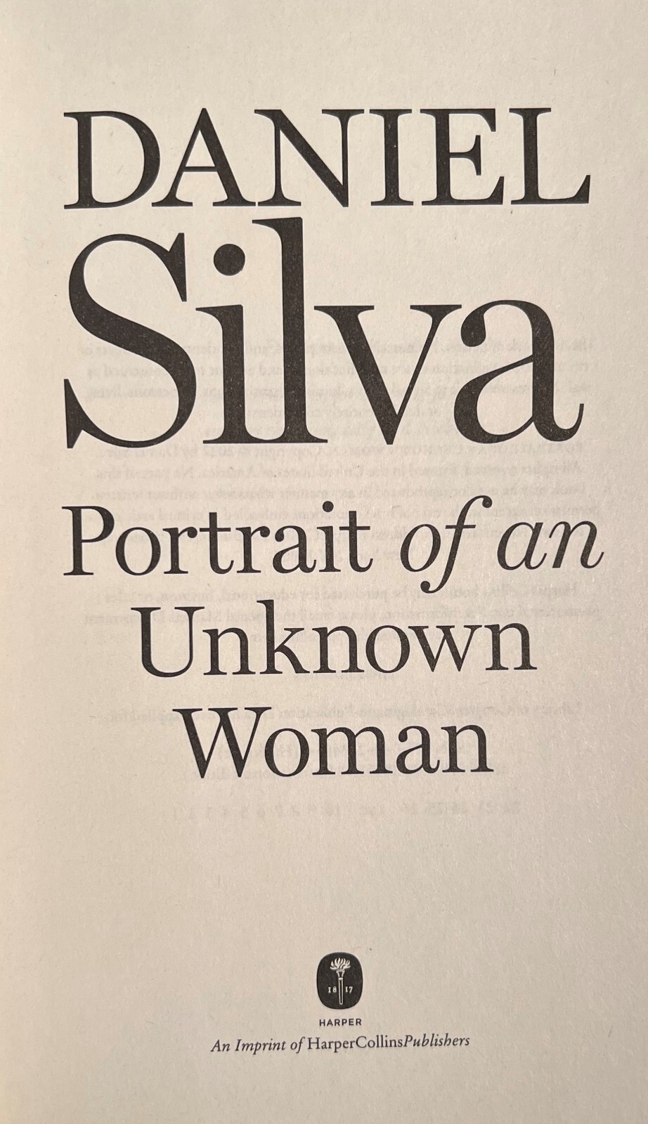 SIGNED ~ PORTRAIT OF AN UNKNOWN WOMAN by Daniel Silva (2022, Hardcover) 1st/1st