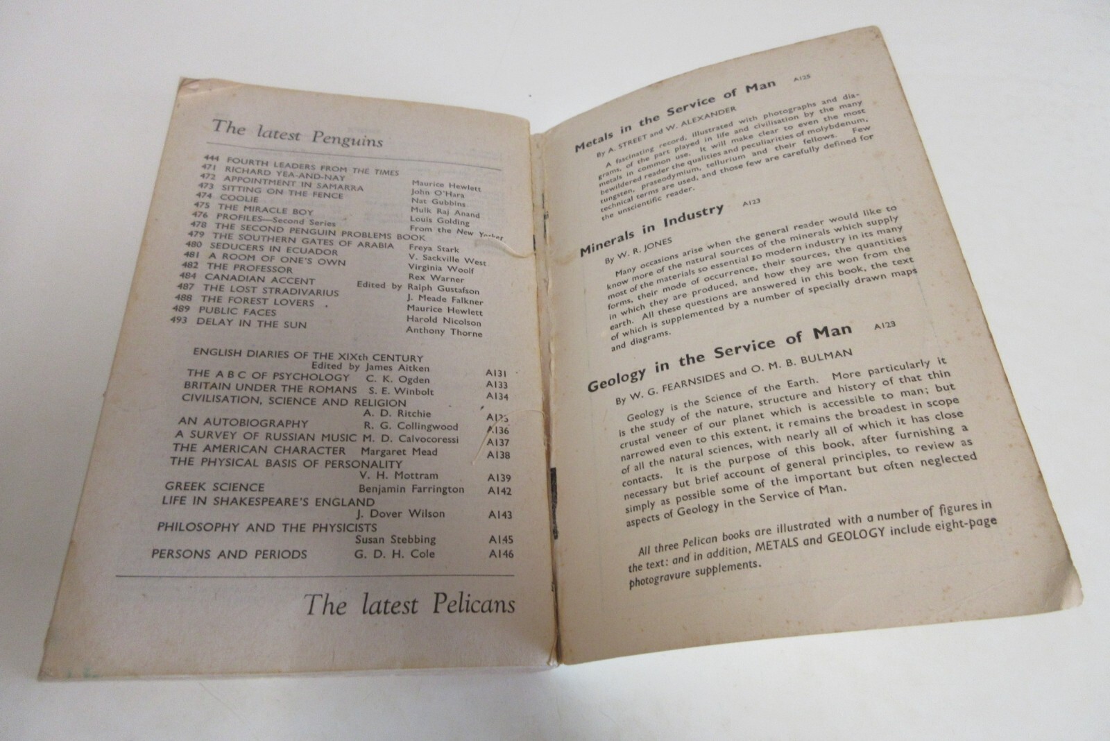 Plastics – by Yarsley and Couzens – Pelican Books – 159 Pages – Vintage – 1945