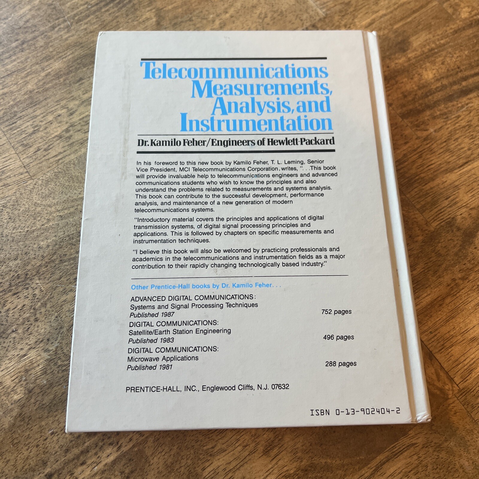 Telecommunications Measurements: Analysis and Instrumentation – Feher – 1987
