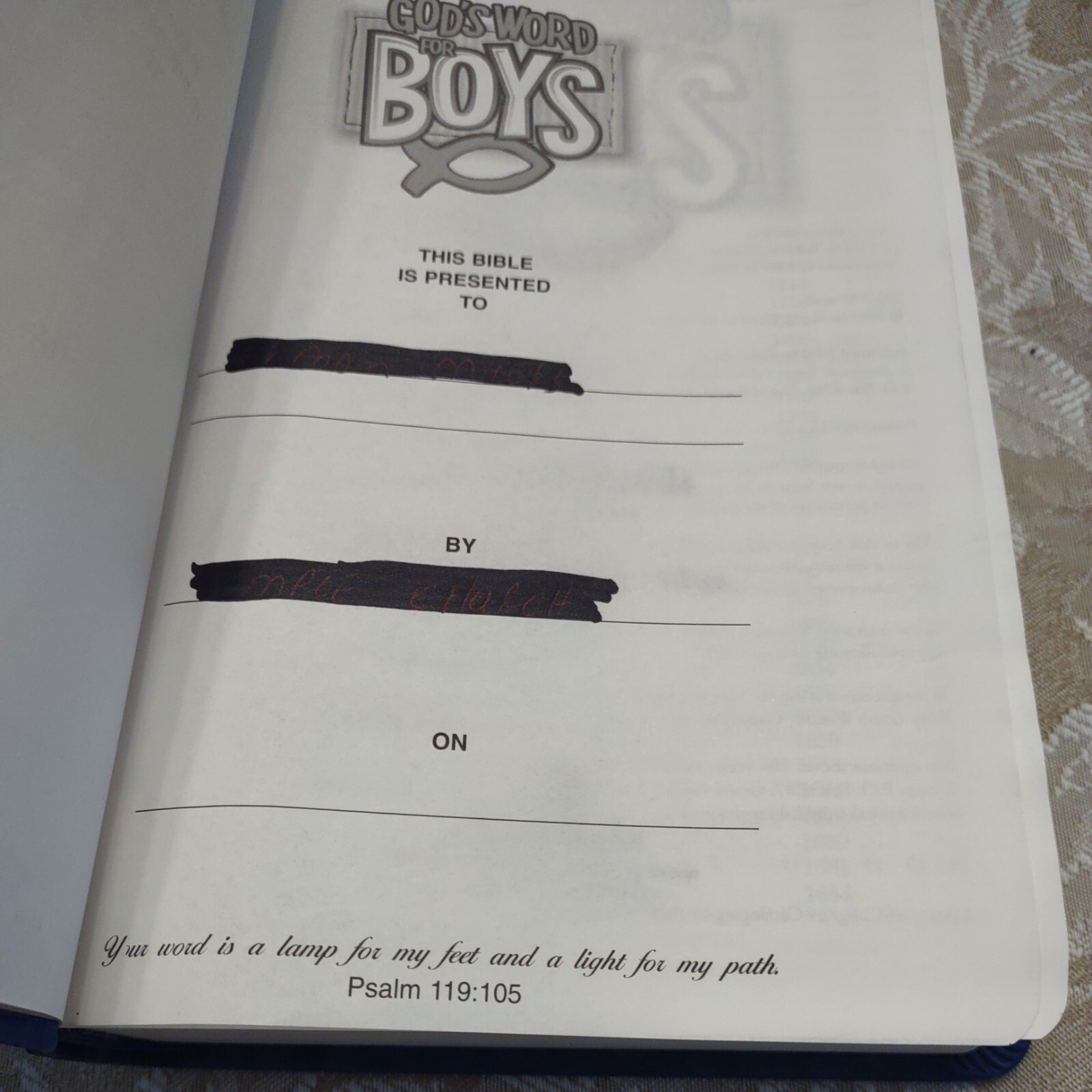 GODS WORD for Boys Blue Prism Duravella VERY GOOD 2008 “3D Cover”