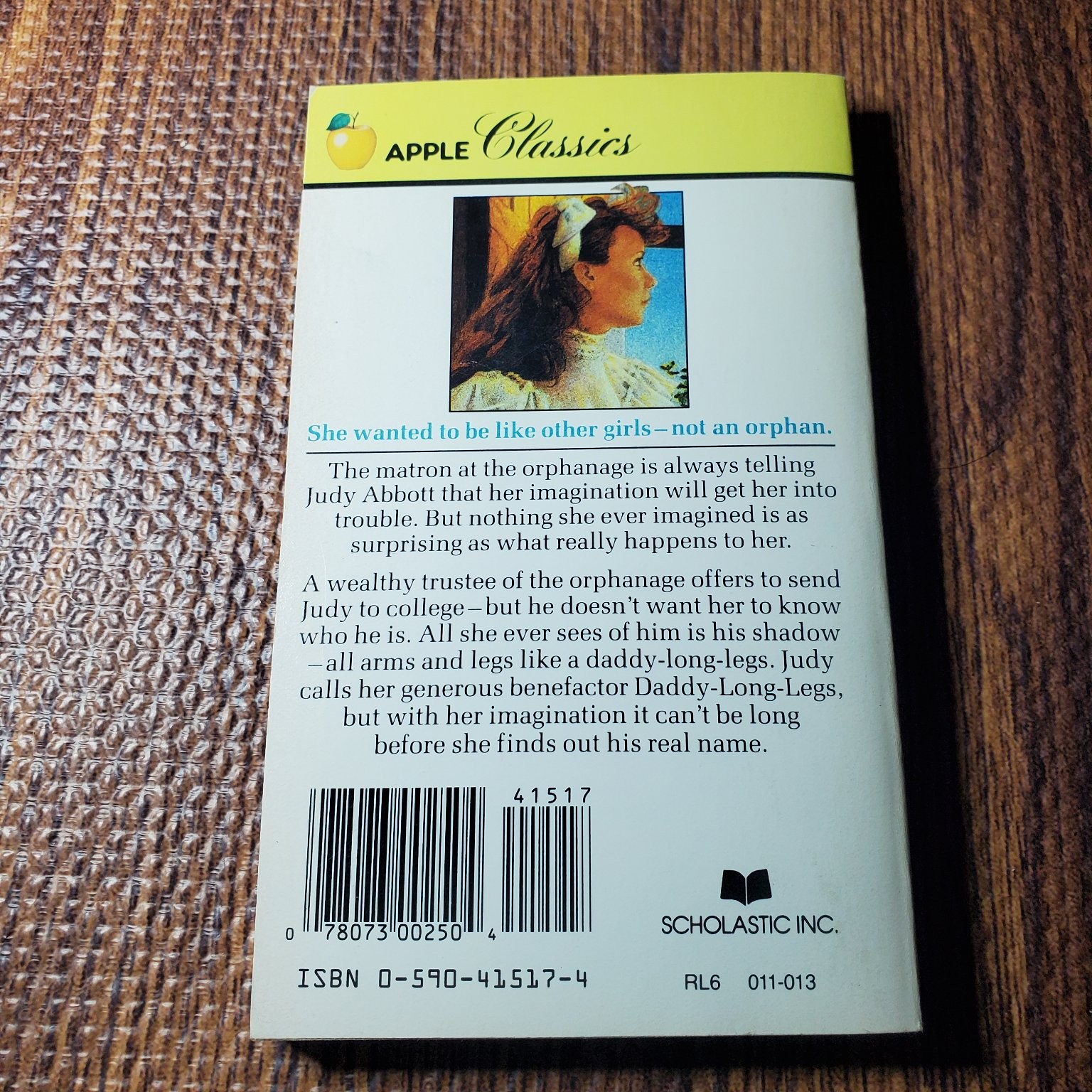 Daddy-Long-Legs Jean Webster 1988 First Scholastic Printing Classic