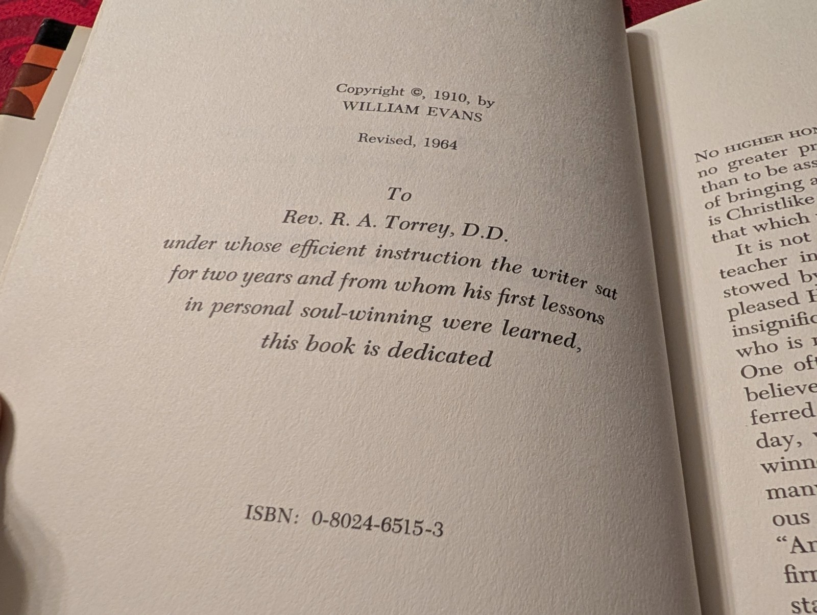 Personal Soul-Winning: by William Evans 1964 Hardcover DUST JACKET