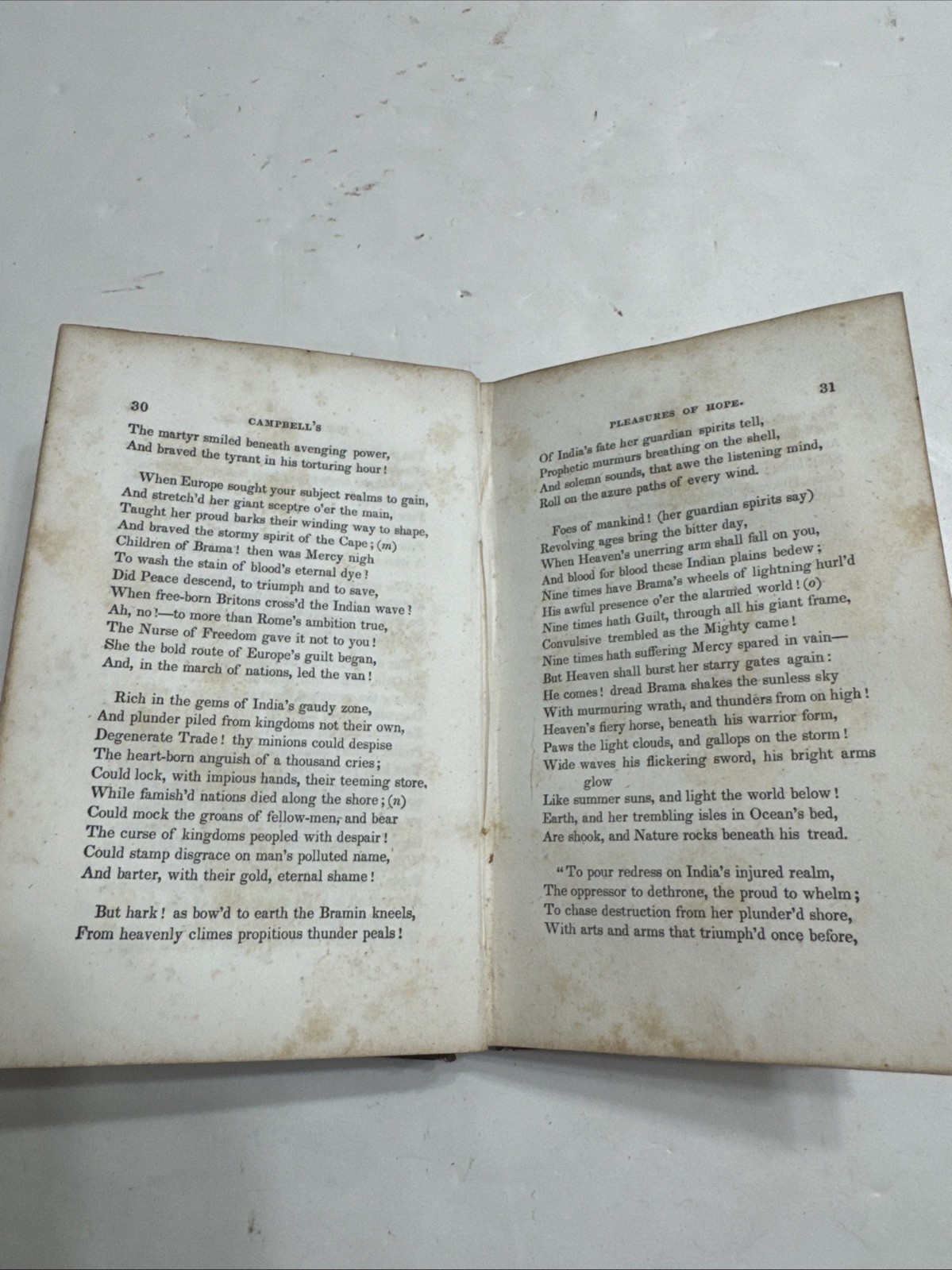Vintage Book of Pleasures: Hope; Memory; Imagination; Campbel et al (1838) HB