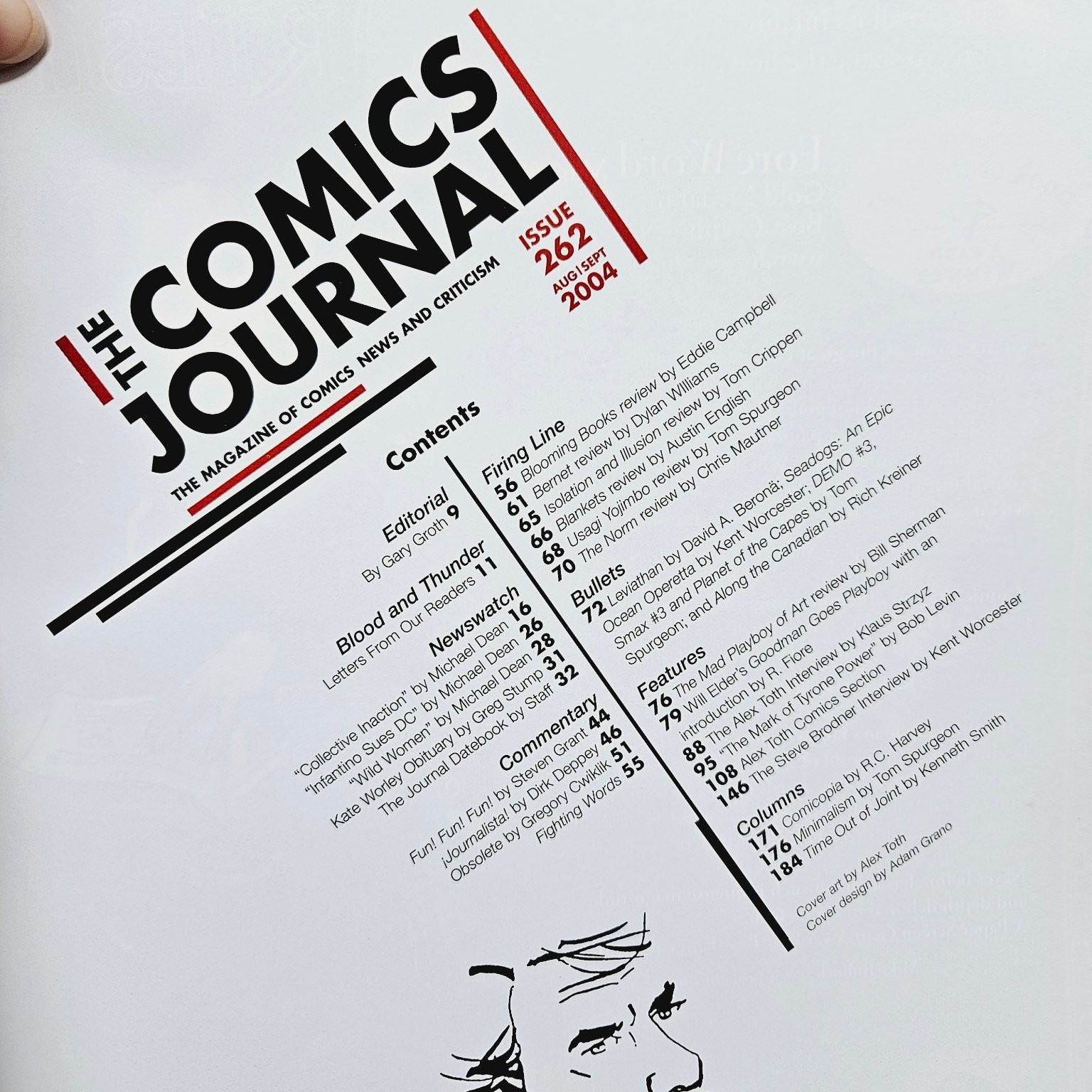 The Comics Journal Issue 262 Aug/Sept 2004 Alex Toth Focus Fantagraphics