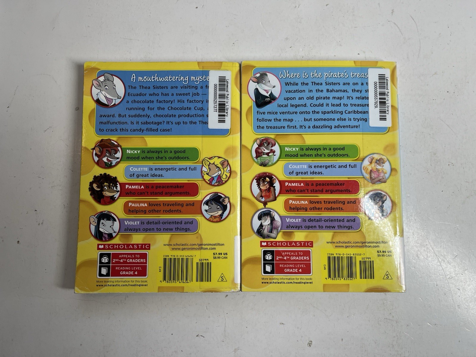 Thea Stilton Illustrated Paperback Book Lot Of 12 Scholastic Ex-Library Geronimo
