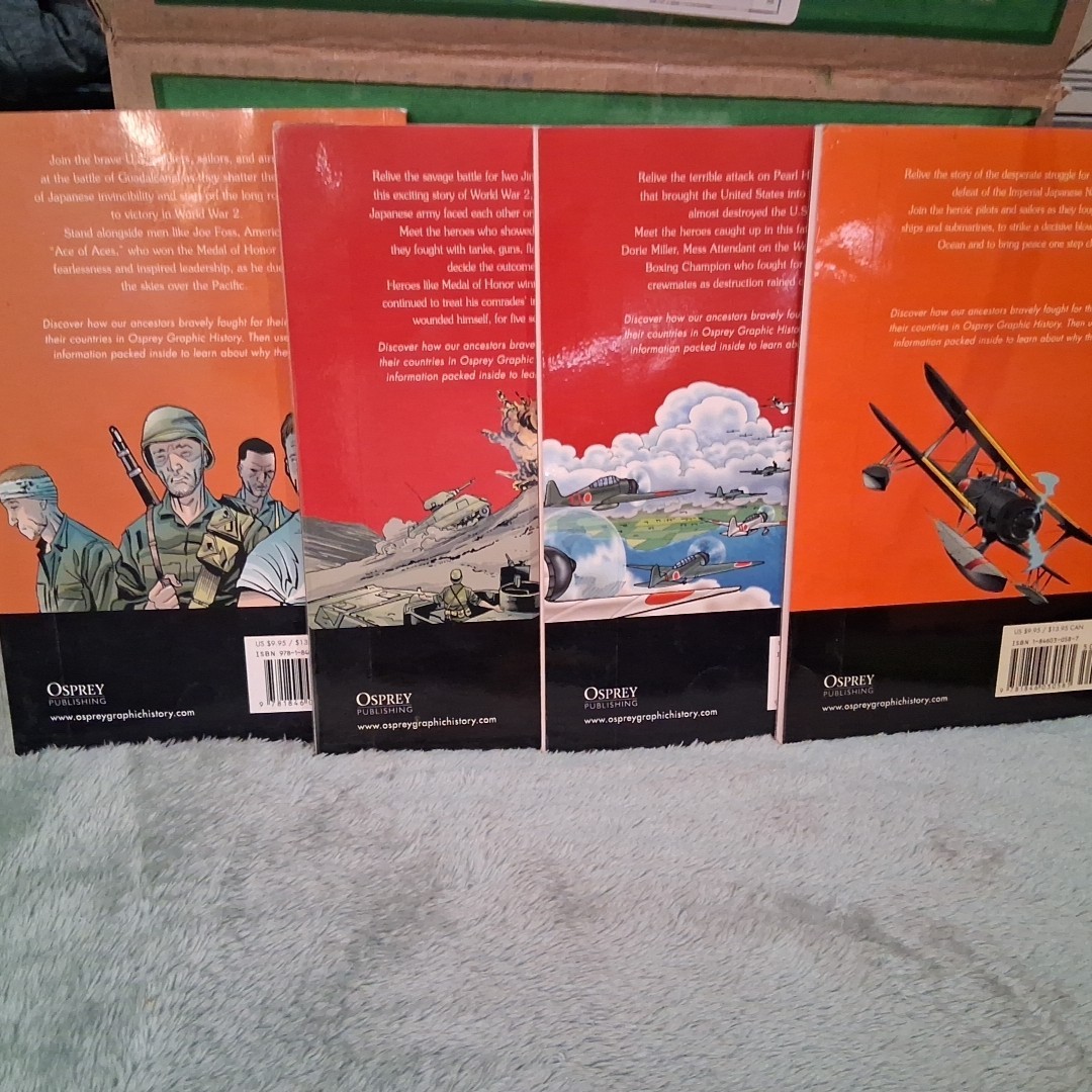 Lot Of 4 Osprey Graphic History Famous Battle Comic Books 1 3 5 7