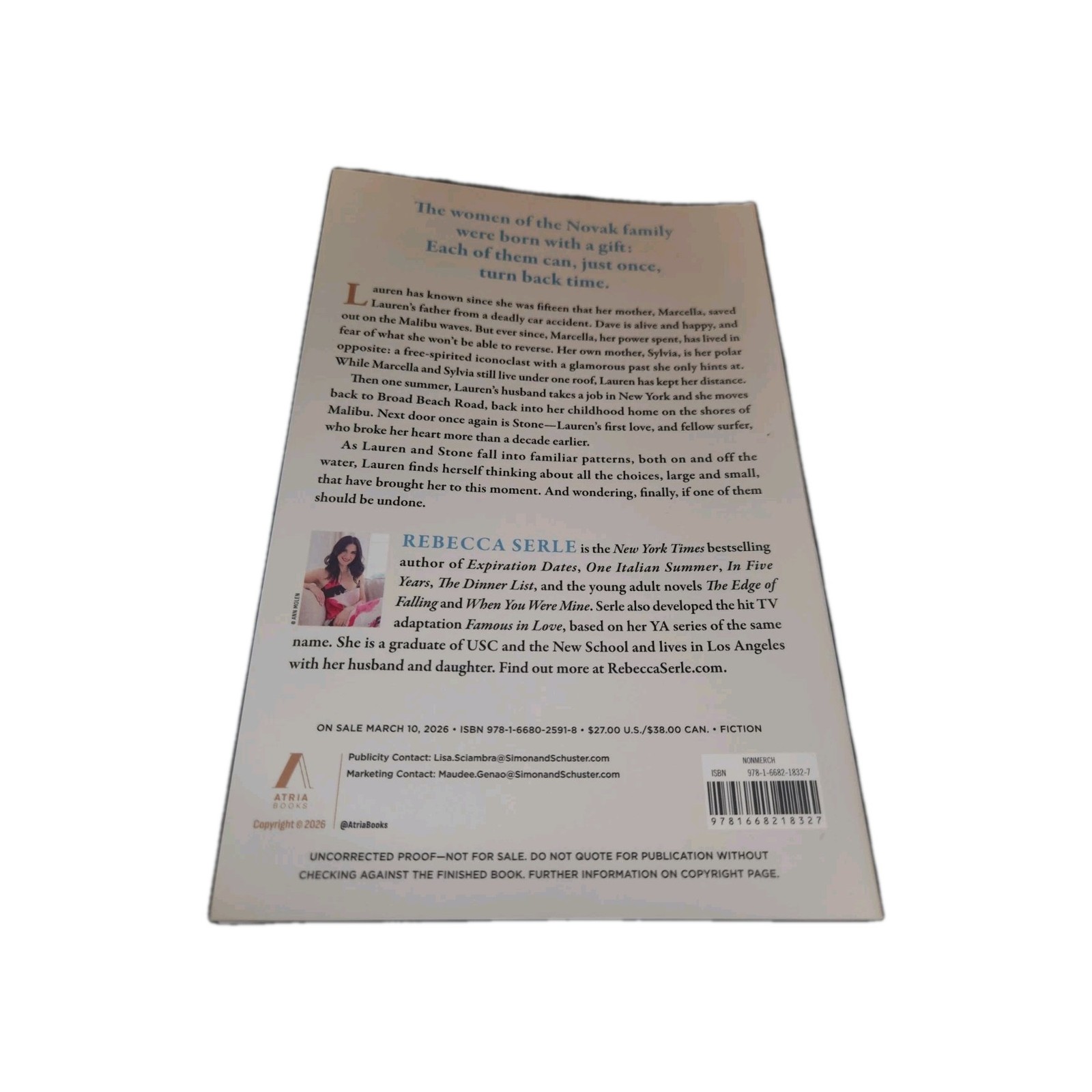 Once and Again ARC Advanced Reader Copy by Rebecca Serle