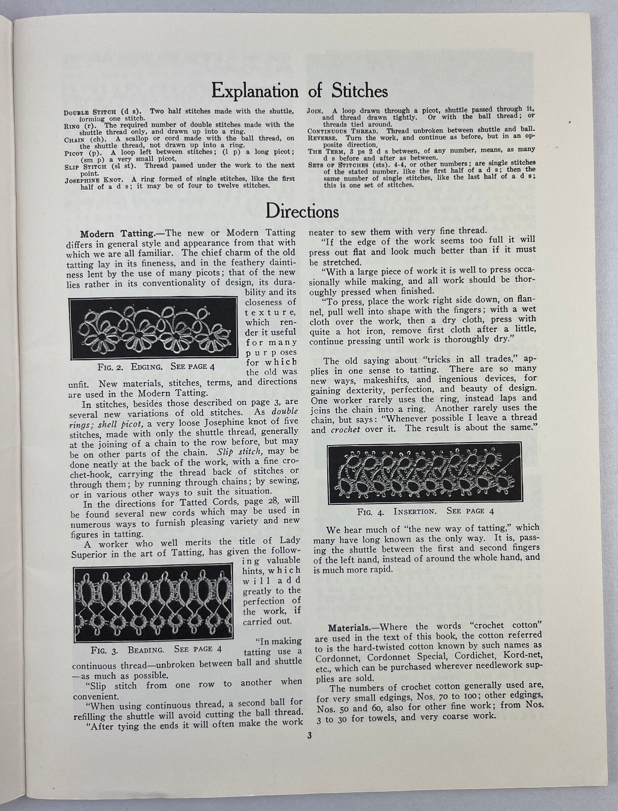 Tatting Patterns, Julia E. Sanders, 1977, Reprint of 1915 Craft Classic, PBK