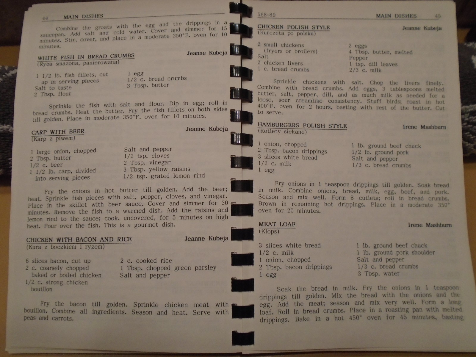 Vtg Polish American Club COOKBOOK 1989 Albuquerque, New Mexico ETHNIC Heritage