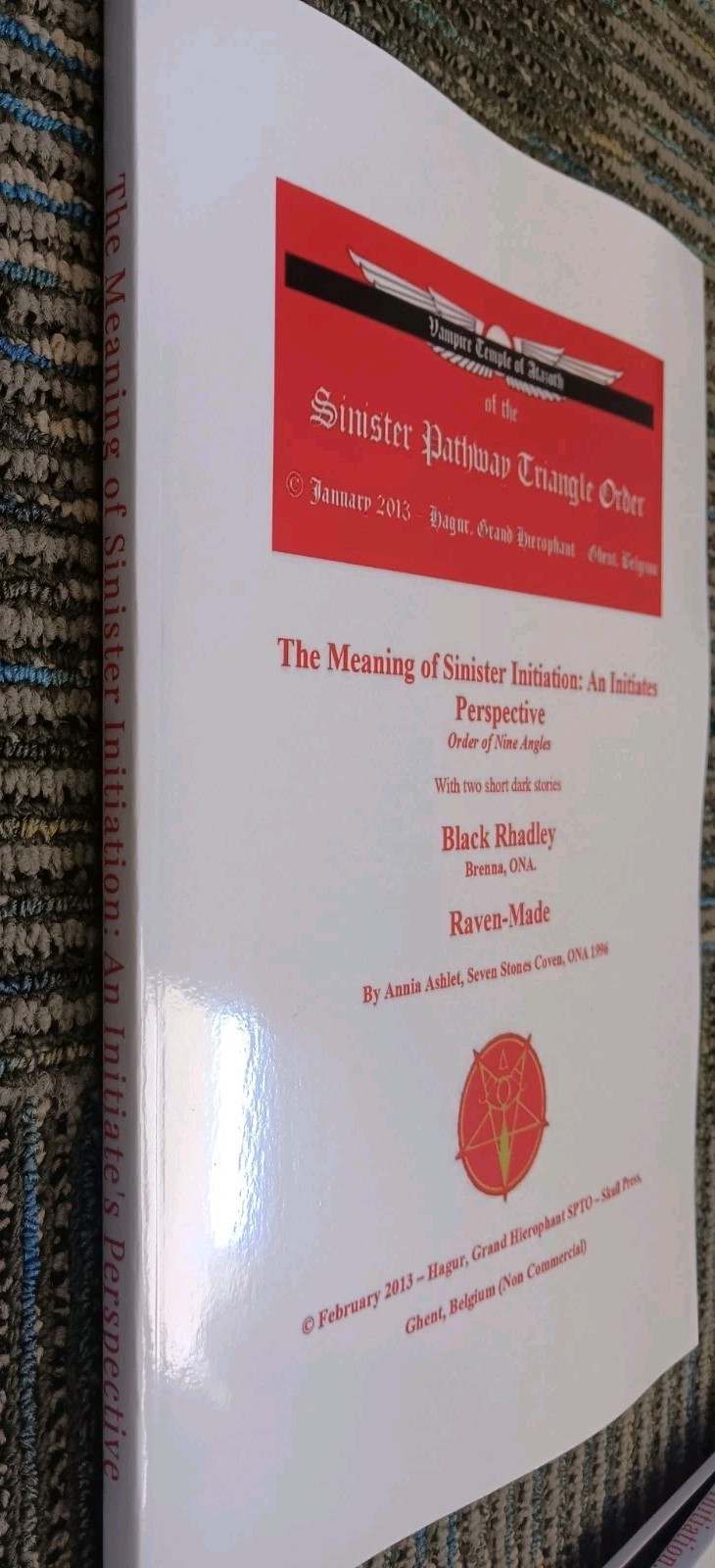 Hagur: Meaning Of Sinister Initiation O9a Occult order of nine angles Satanism