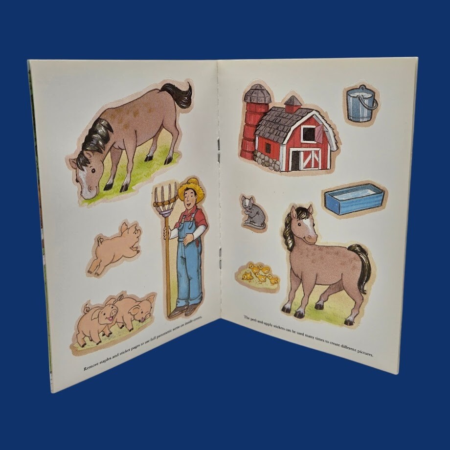 Vintage 1996 Old MacDonalds Farm Dover Little Sticker Activity Book Cathy Beylon