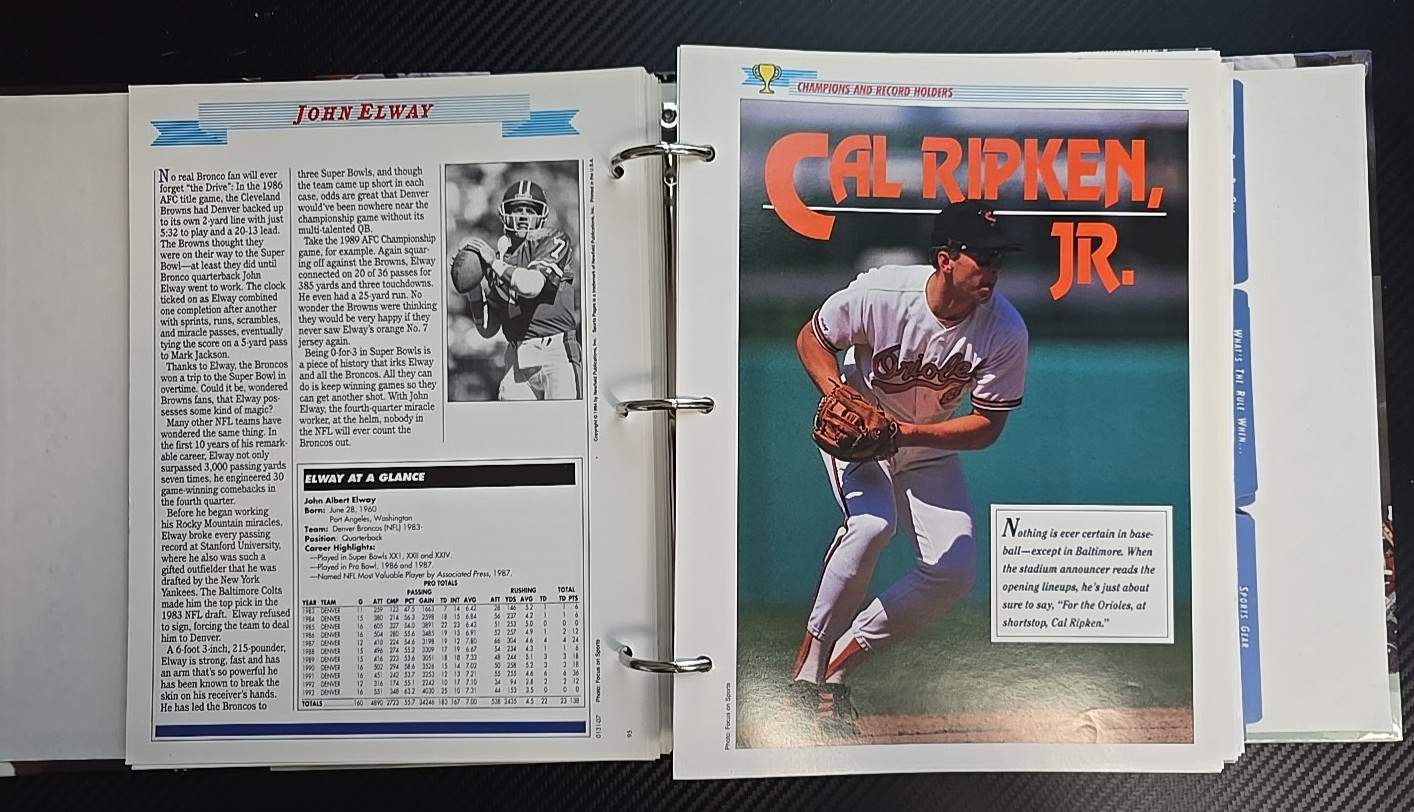 Vintage 1996 “Sports Pages: The Book For Sports Fans” Collector’s Hardcover Bind