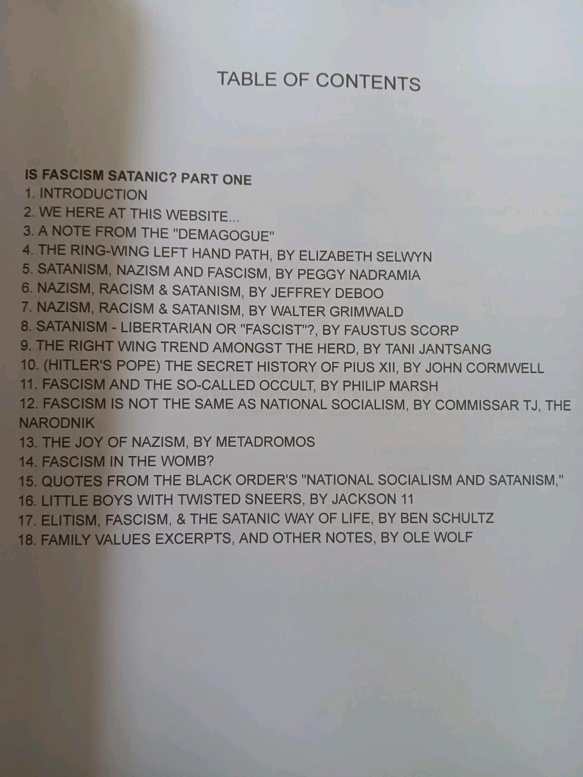 CoS Mutiny Of The Satanic Reds Church Of Satan LaVey Gilmore (Pvt Collection)