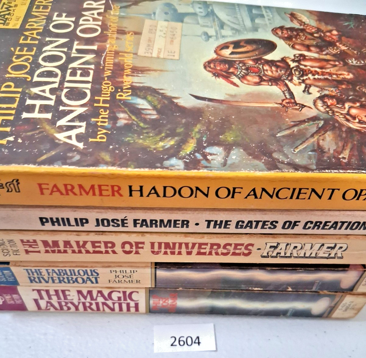 Vintage Lot of 5 Science Fiction/Fantasy Books by Philip Jose Farmer bc25 2604