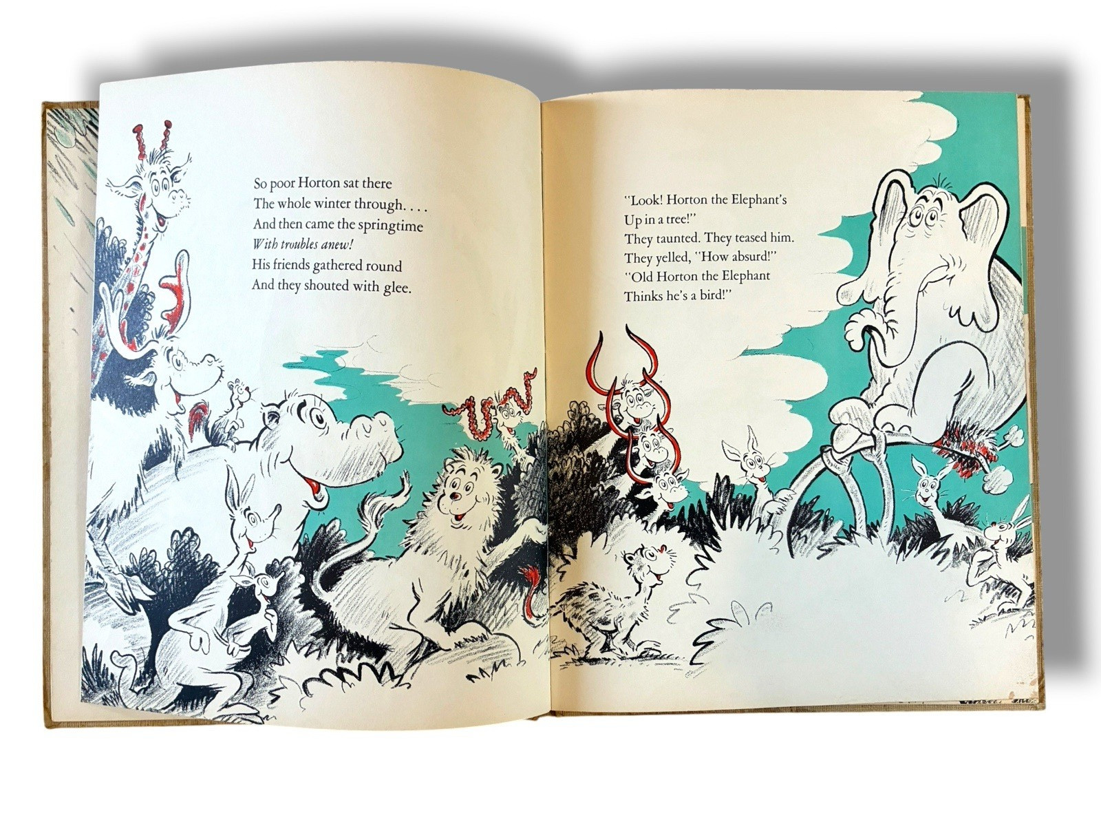 Lot of 2 Dr. Suess Books: Horton Hatches The Egg 1940 & Yertle The Turtle 1958