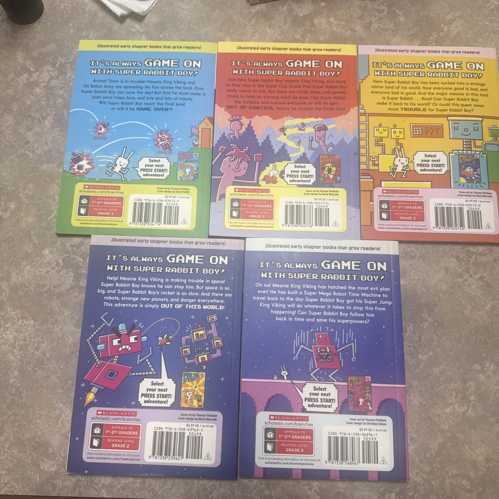 Lot of 5 Press Start Series Books by Thomas Flintham Branches Book 1,3,4,5 & 9
