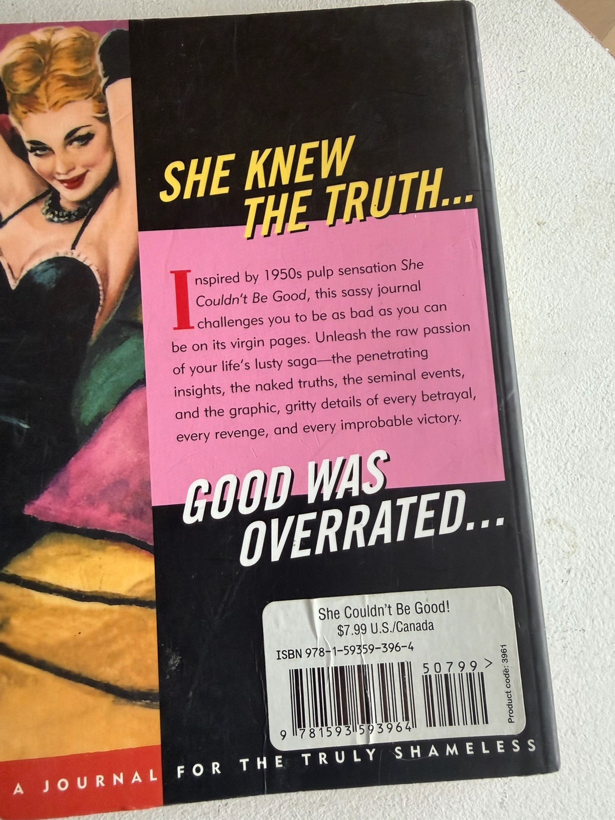 She Couldn’t Be Good Pulp Journal by Peter Pauper Press