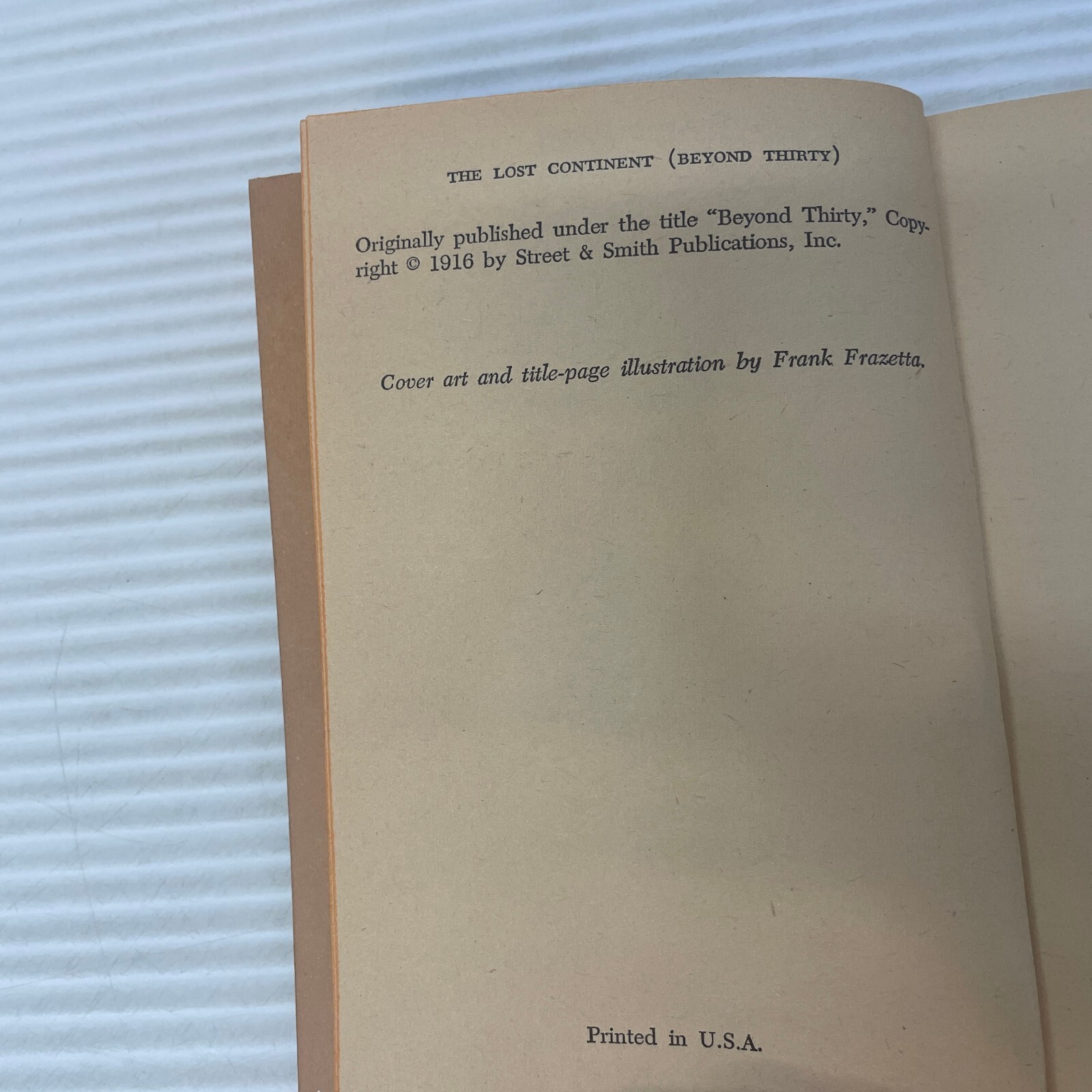 The Lost Continent Science Fiction Paperback Book by Edgar Rice Burroughs 1972