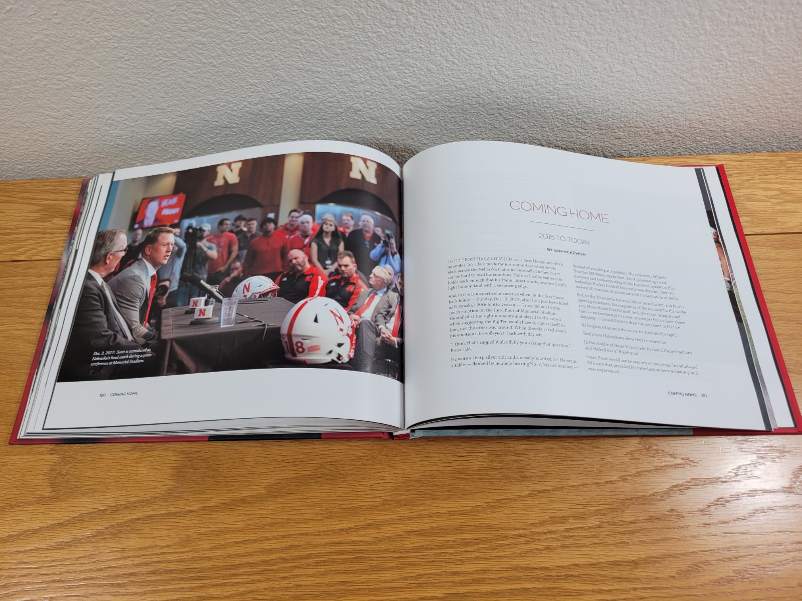 Nebraska Cornhuskers Hardcover Book Scott Frost : A Husker’s Journey Home (2018)
