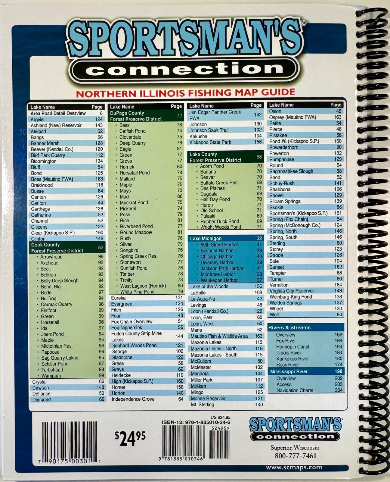 Northern Illinois Fishing Map Guidebook
