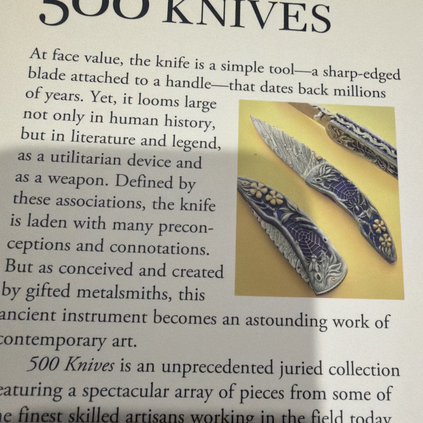 500 KNIVES: CELEBRATING TRADITIONAL & INNOVATIVE DESIGNS By Lark Books 1st Ed.