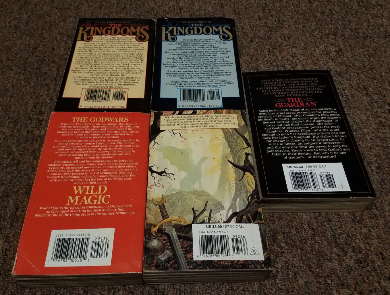 Angus Wells 5 science fantasy books complete SERIES:THE KINGDOMS
