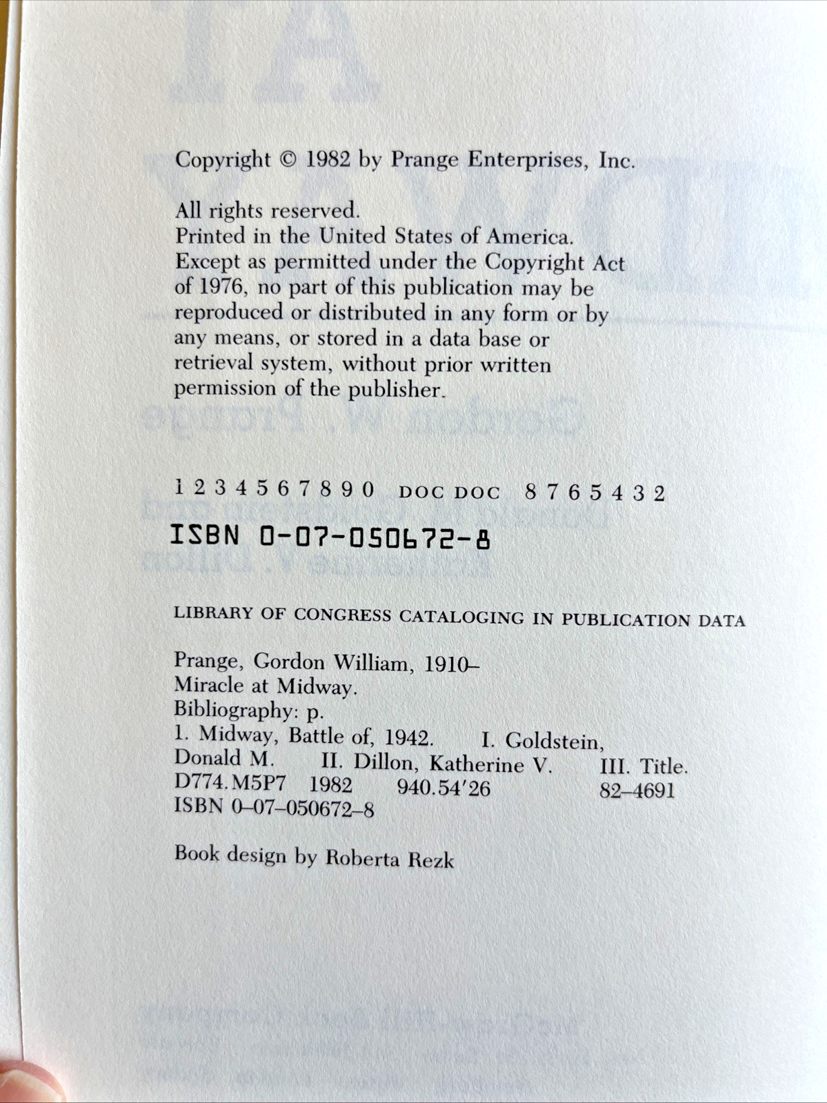 At Dawn We Slept, Miracle at Midway, Pearl Harbor, & Dec. 7 Prange 1st Ed/HB/DJ
