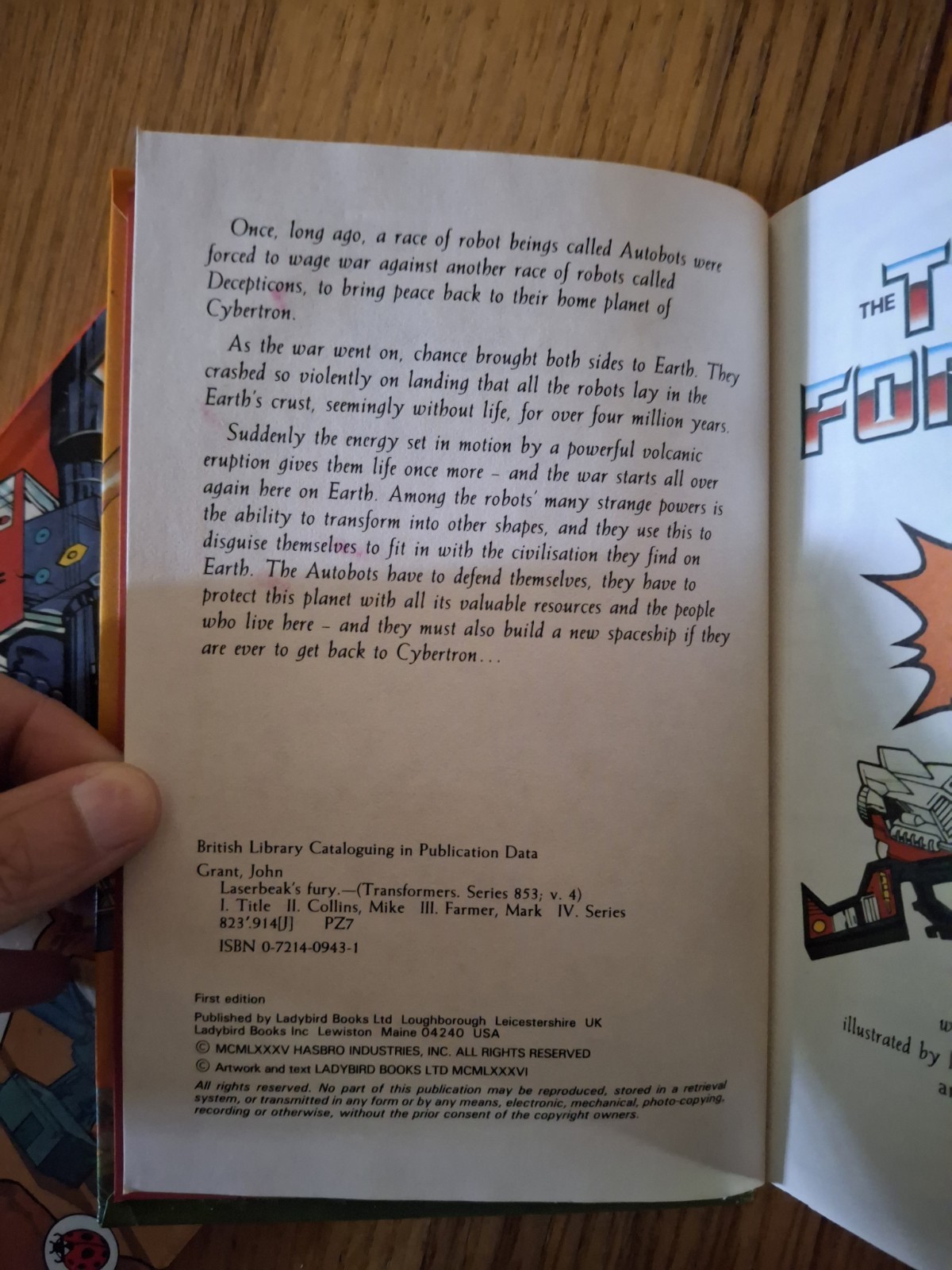 Vintage Transformers Books Laserbeaks Fury Megatrons Fight For Power Decepticon