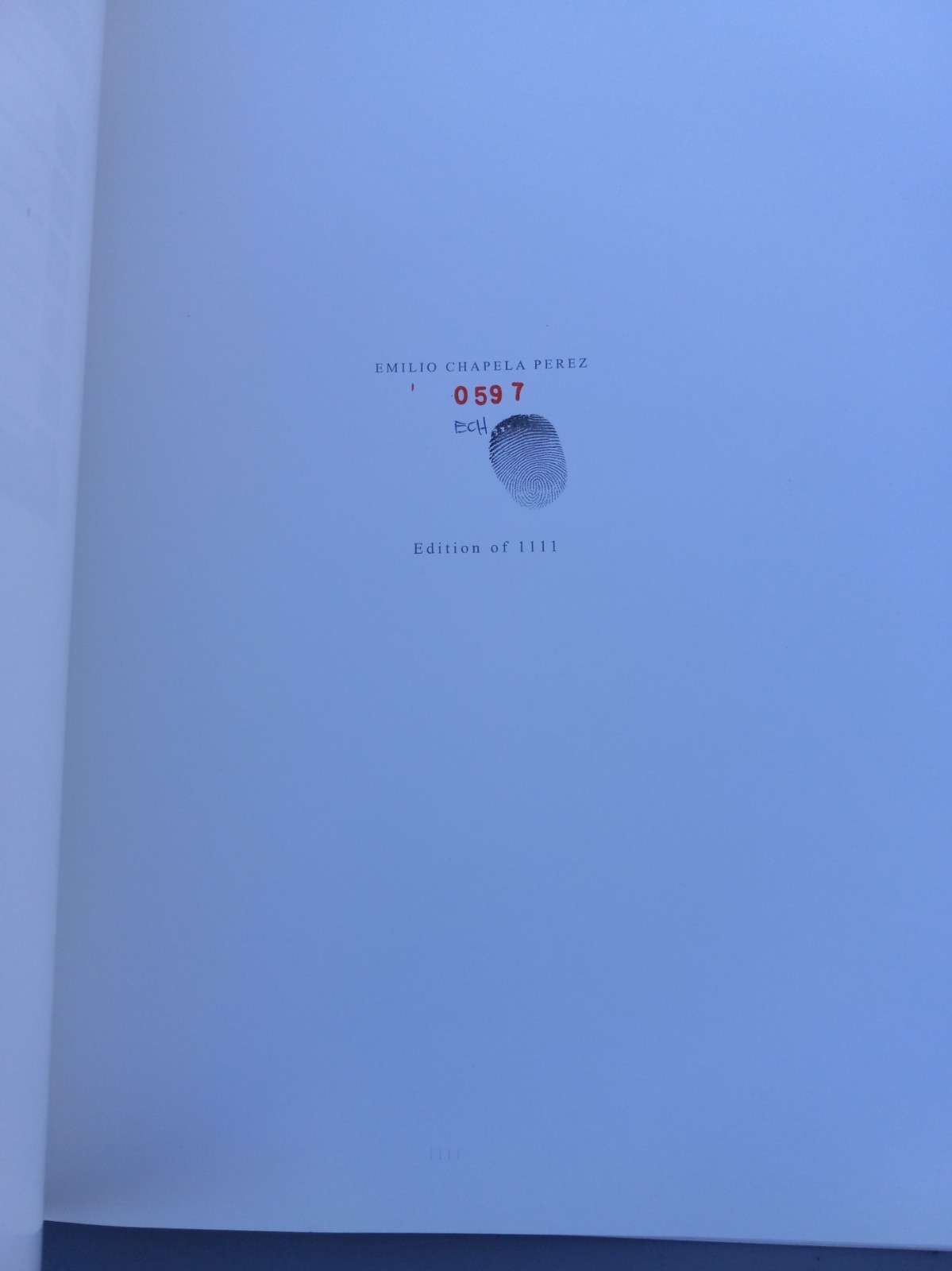 Emilio Chapela Perez – 111 Pages on 1111 SC Signed Numbered W Postcards