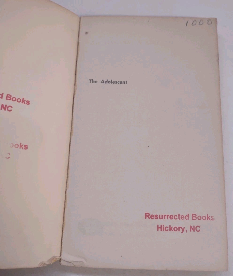 The Adolescent ~ Marynia F Farnham ~ 1962 1st Collier PB