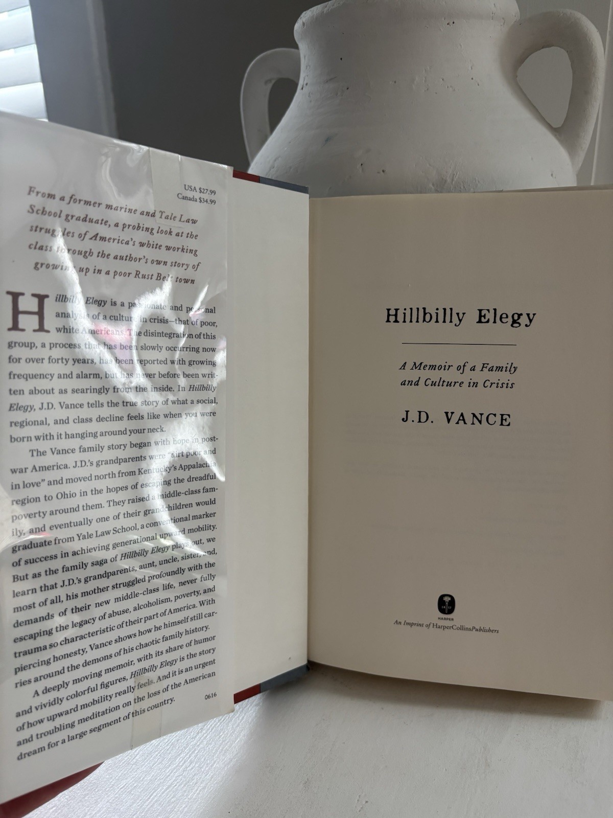 Hillbilly Elegy: A Memoir of a Family and Culture … J.D. Vance 1st Edition