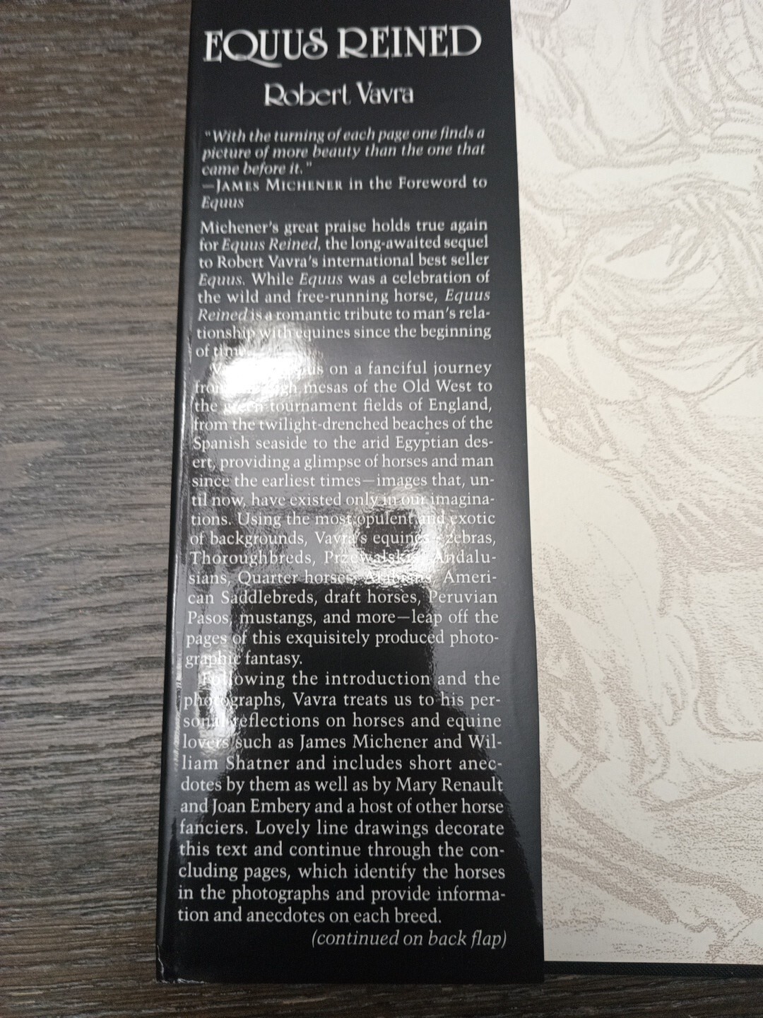 EQUUS REINED by Robert Vavra 1987 Hardcover Personalized Signature