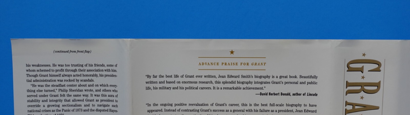 GRANT BY JEAN EDWARD SMITH, A 2002 PULITZER PRIZE FINALIST