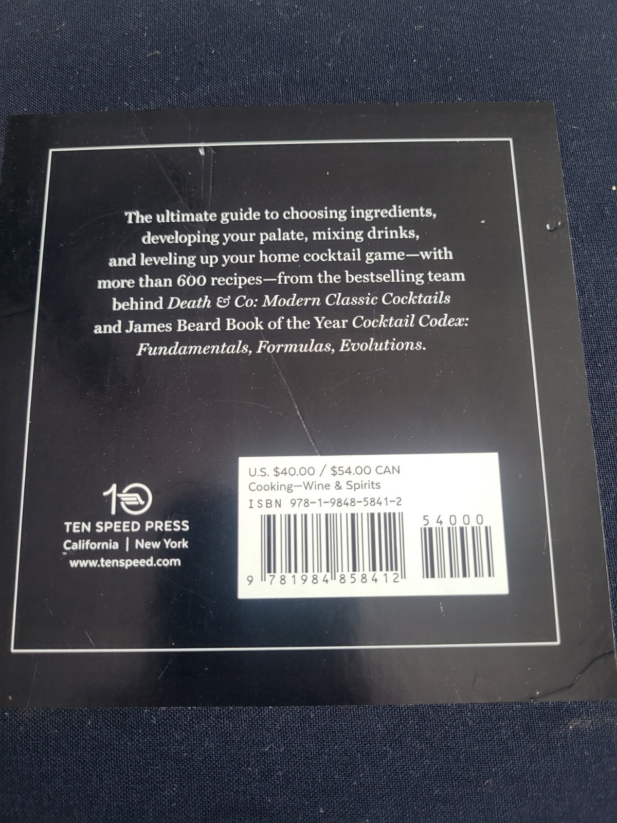 Death & Co Welcome Home by Alex Day Hardcover Ten Speed Press Bartending