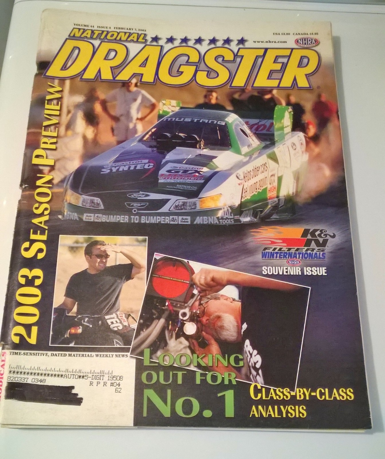4 NATIONAL DRAGSTER Magazine Nov 2002 Feb 7 21 28 2003