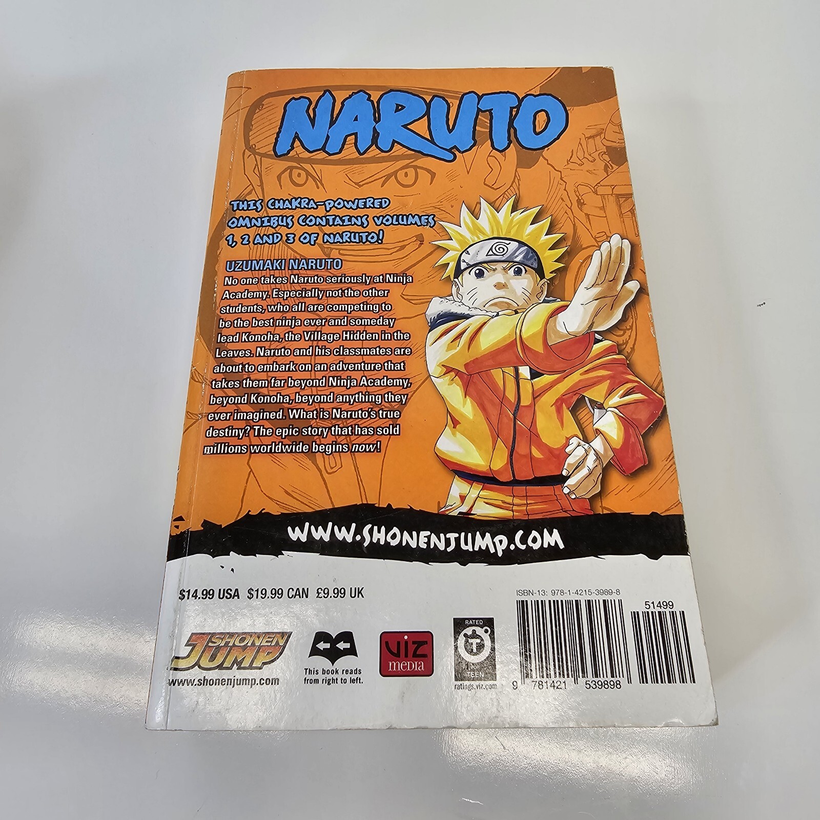 Naruto: 3-in-1 Edition (1-2-3) Volume 1 English Omnibus Manga Shonen Jump Viz