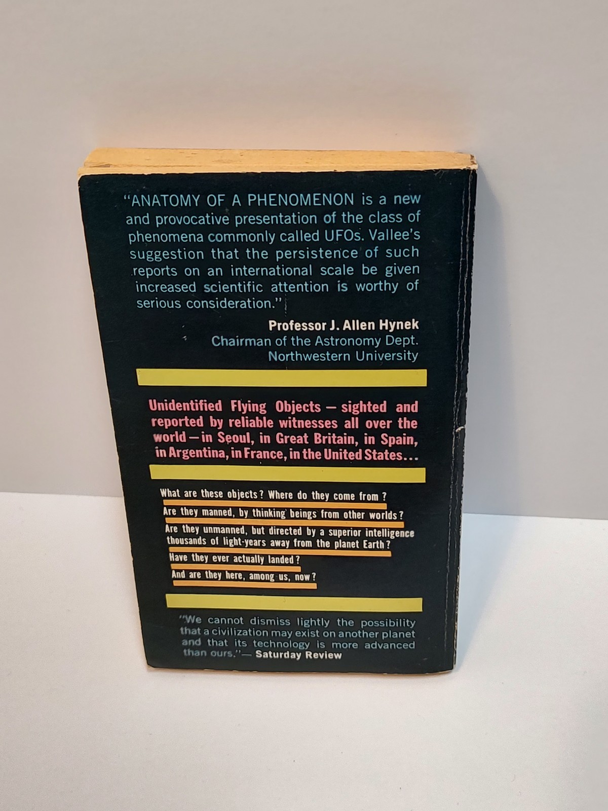 Anatomy Of A Phenomenon By Jacques Valler UFOs UAOs Ace 1965 Paperback