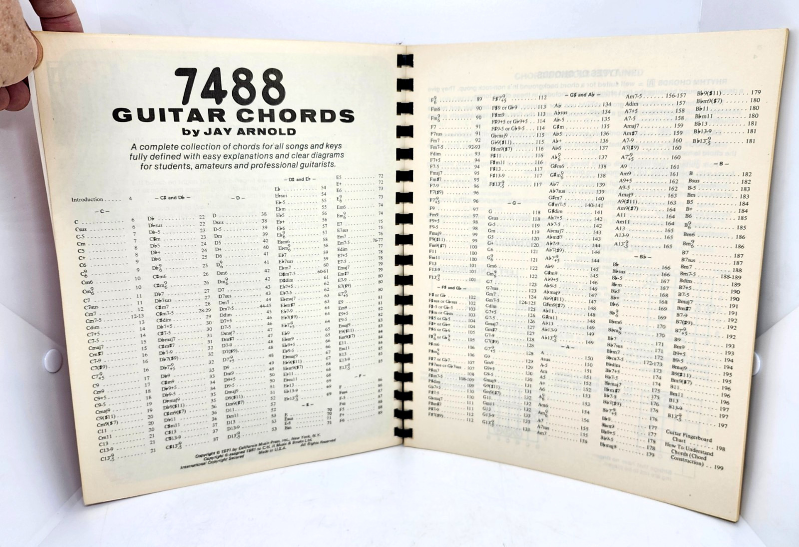 VTG 1984 7,488 GUITAR CHORDS SOFTCOVER BOOK WITH CHORD POSTER ~ JAY ARNOLD
