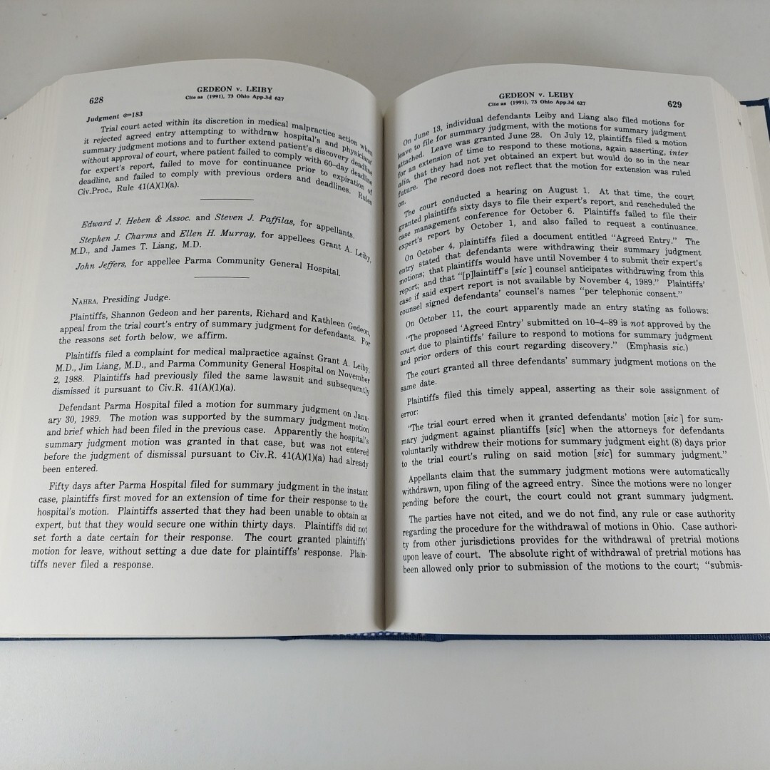 Ohio Official Reports 73 Appellate 3d Walter Kobalka 1992 HC West Publishing Co.