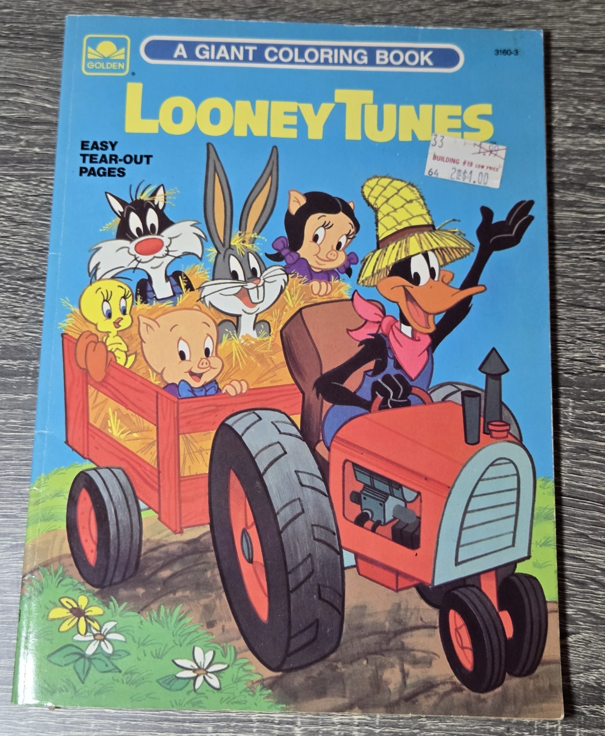 Vintage 1987 Looney Tunes Giant Coloring Book Golden Book Bugs Bunny Daffy
