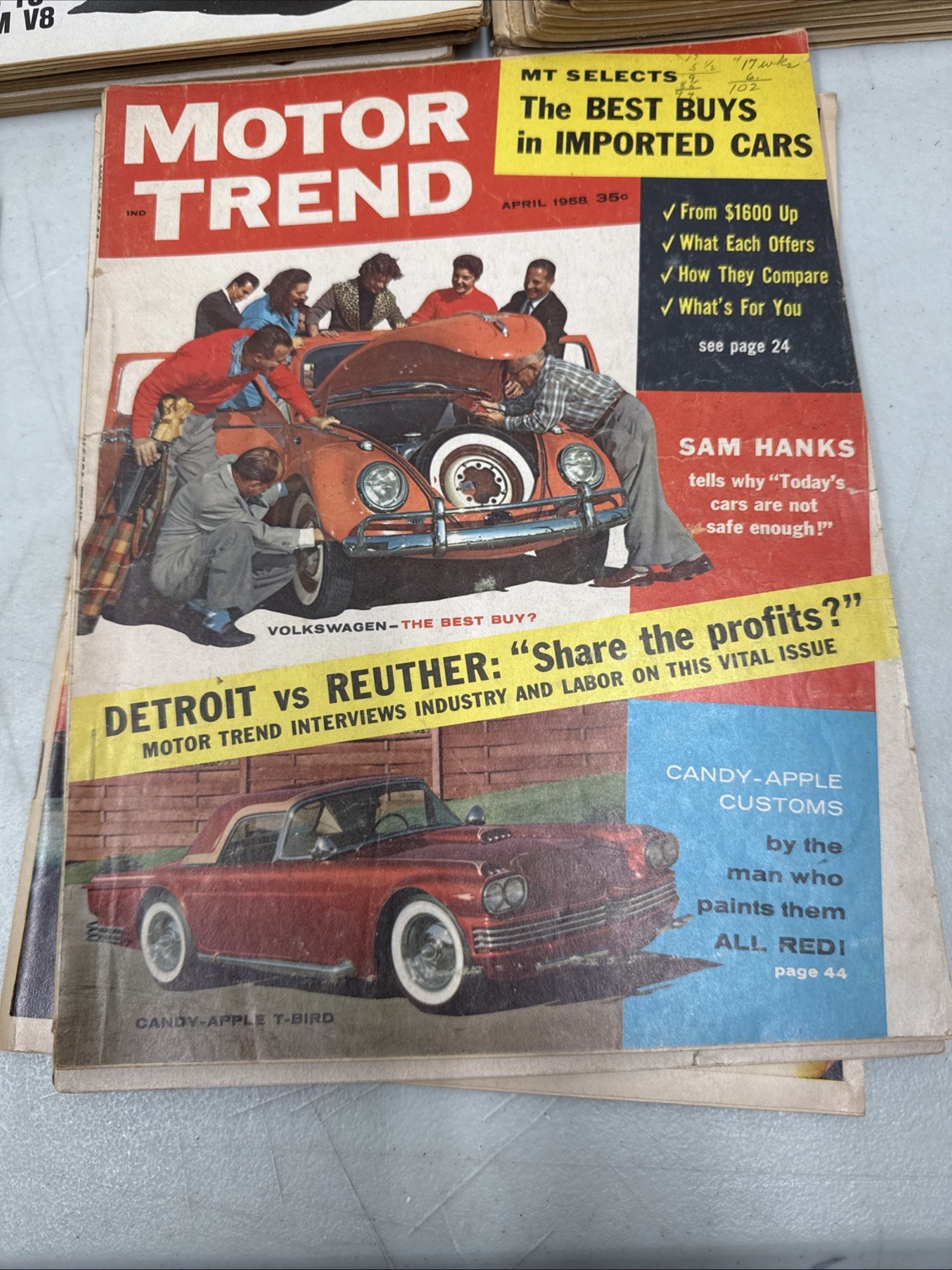 Lot Of 38 VTG Magazines-20 Car Craft 1959-63,5 Cars,3 MotorTrend 1958-64,10 Misc