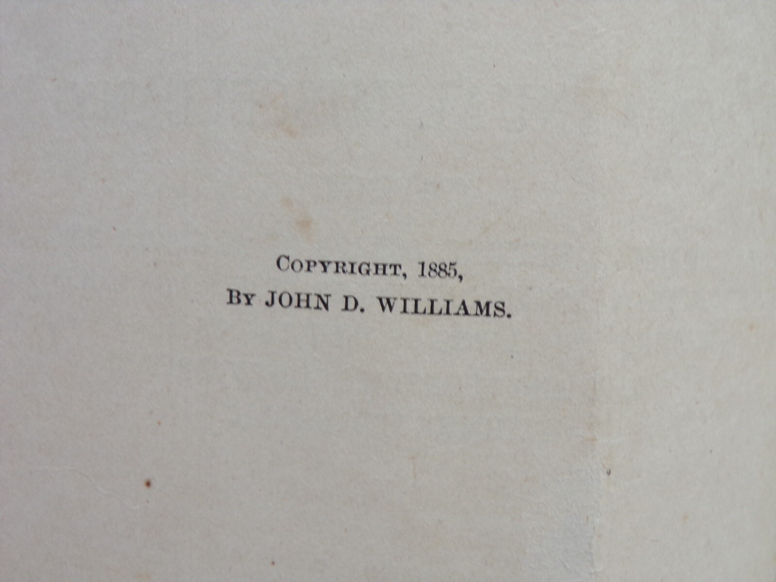 1885 BOOK GOOD TIMES FOR YOUNG PEOPLE HARD COVER 252 PAGES BY JOHN D. WILLIAMS