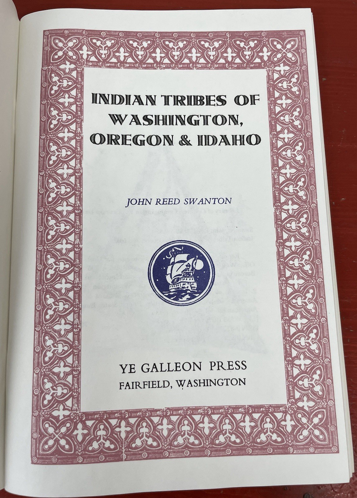 Indian Tribes of Washington, Oregon & Idaho by John Reed Swanton PB Ye Galleon