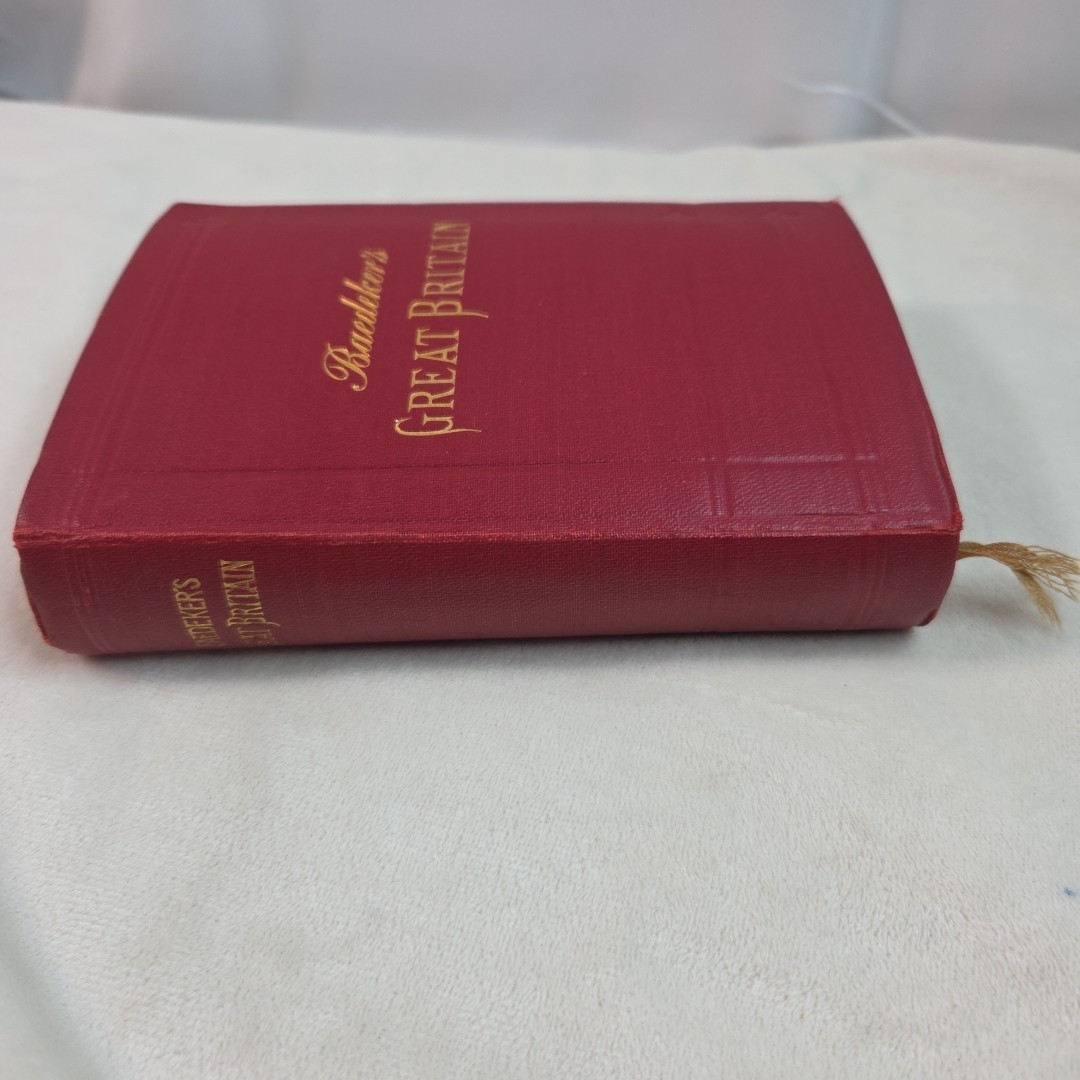Great Britain Handbook for Travellers by Baedeker, Karl 1910 7th Ed w/ Maps Red