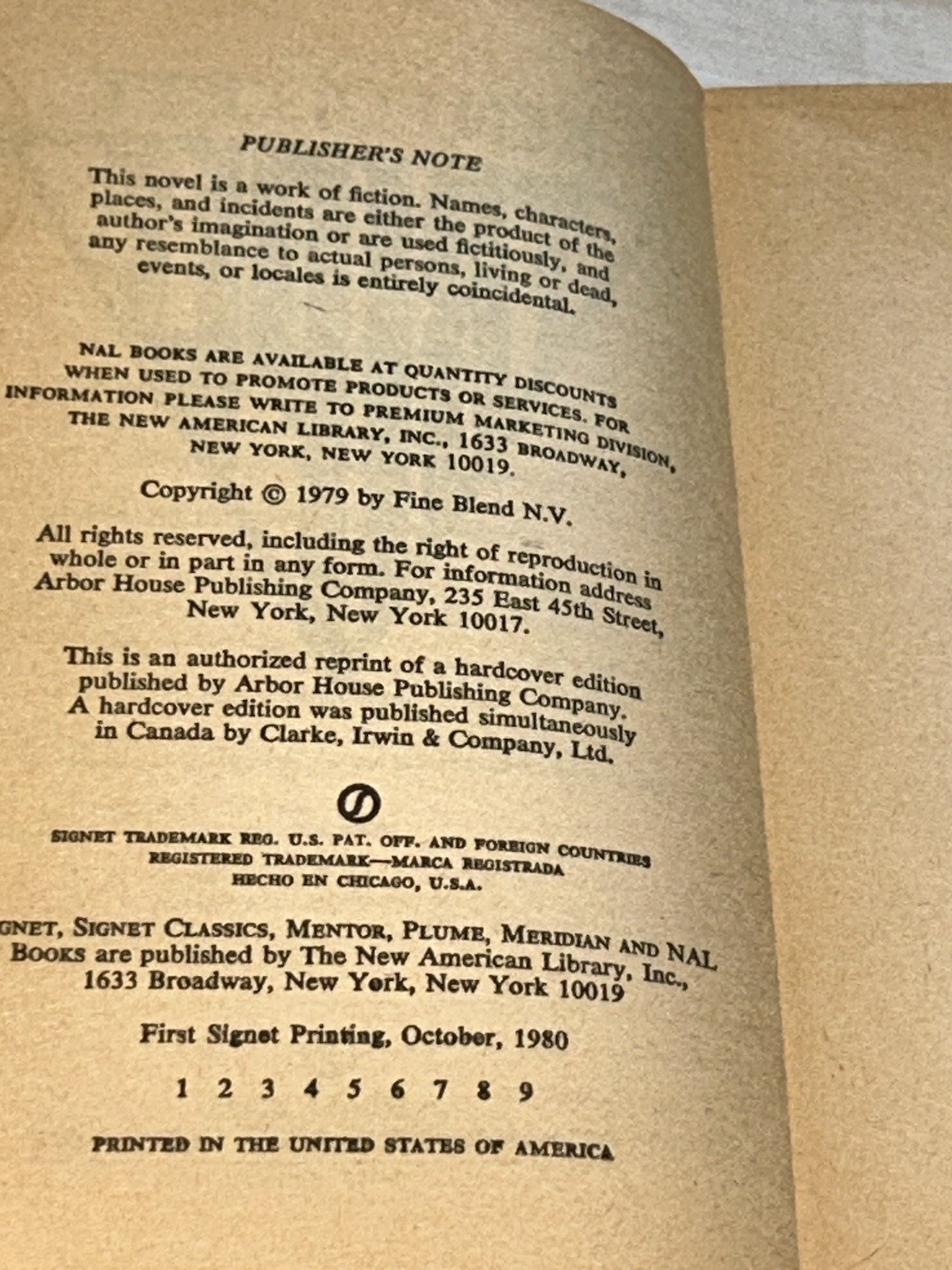 Ken Follett Triple First Signet Printing 1980