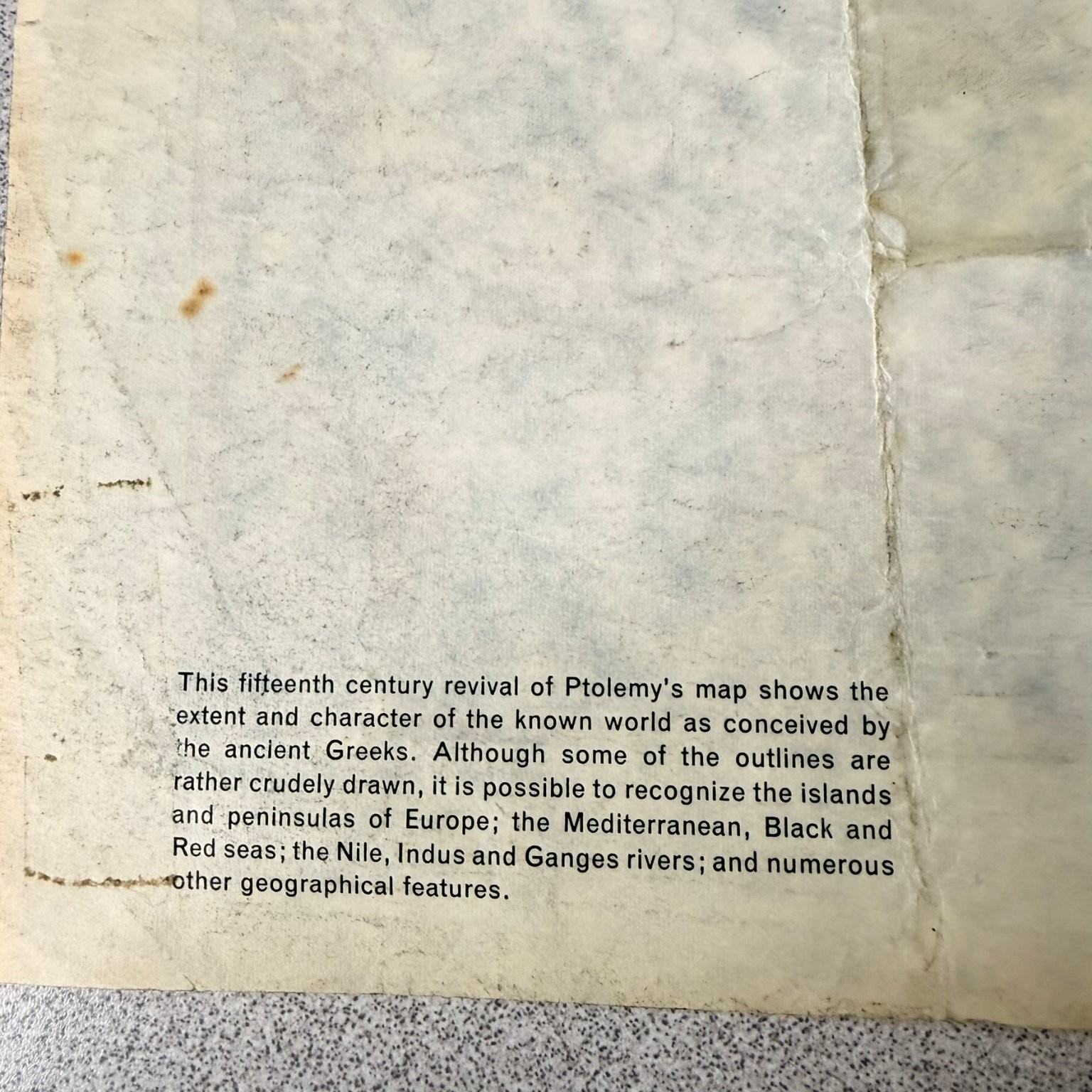 Ptolemy World Map 1482 Ulm Edition Reproduction Newberry Library Antique