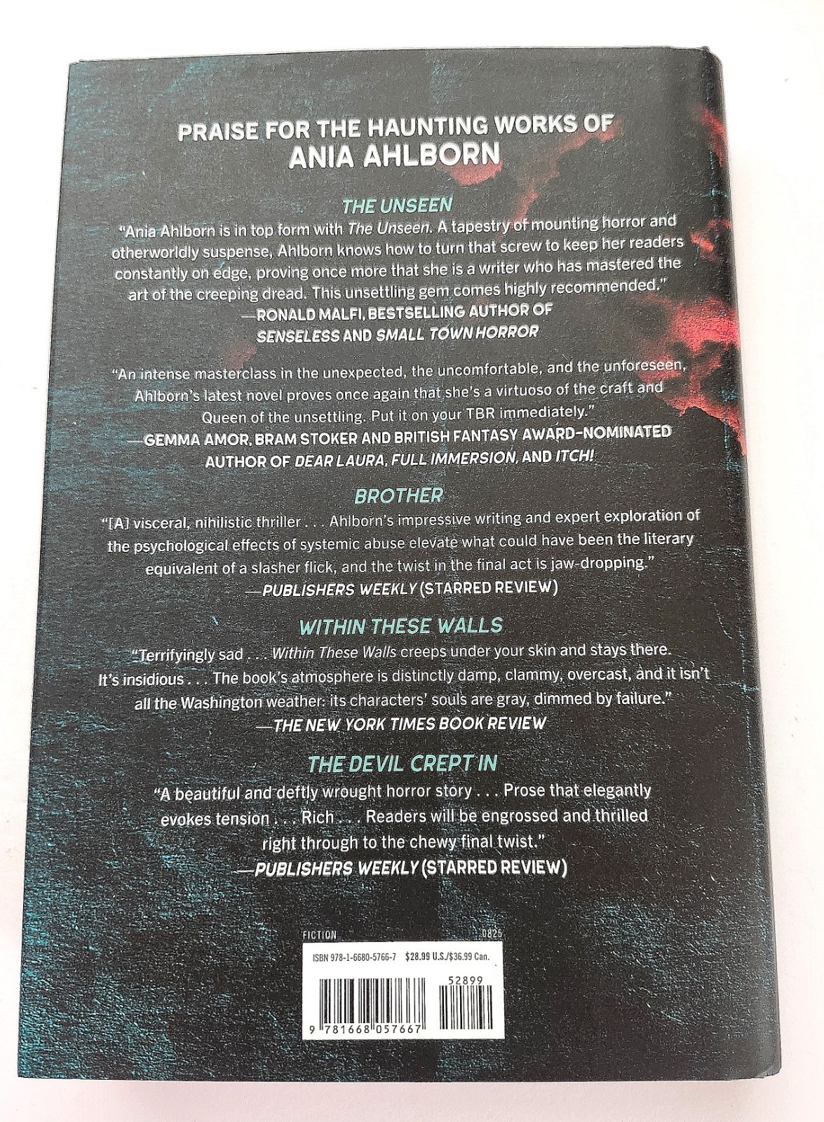 The Unseen A Novel by Ania Ahlborn Hardback & Jacket