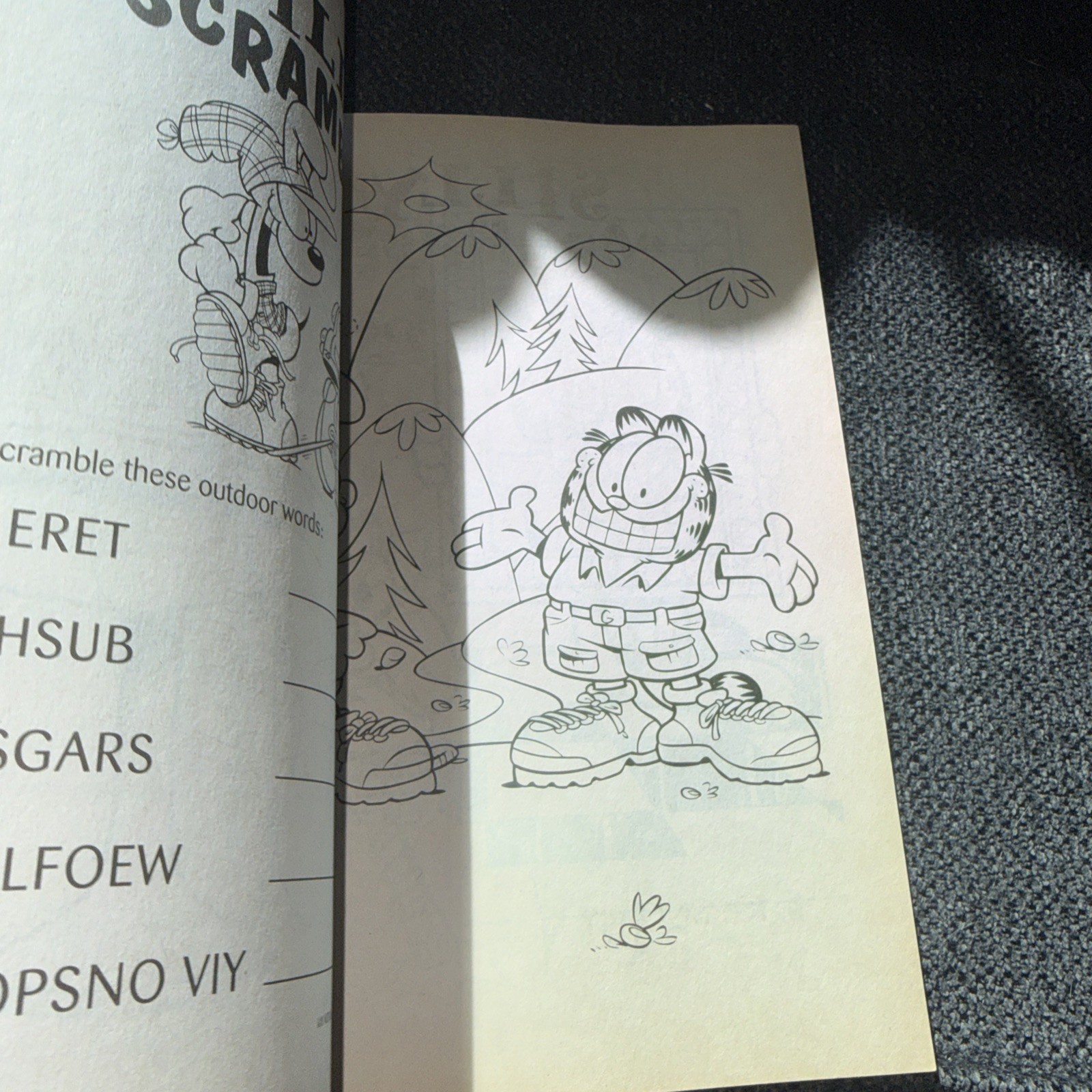 2003 Vintage Garfield Playful Pals Jumbo Coloring And Activity Book Used Bendon